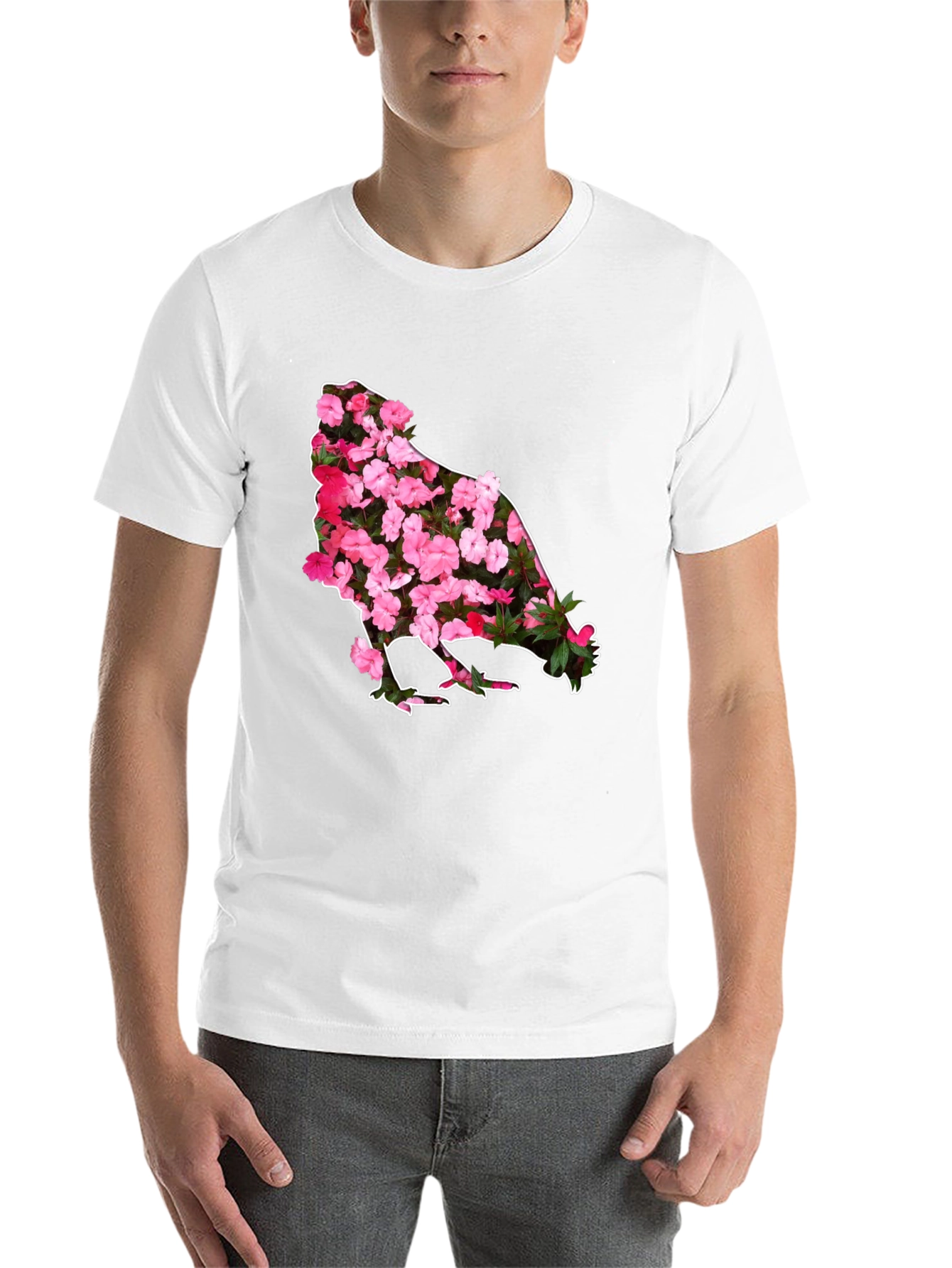 Black Floral Chicken Graphic Tee - Black view 14