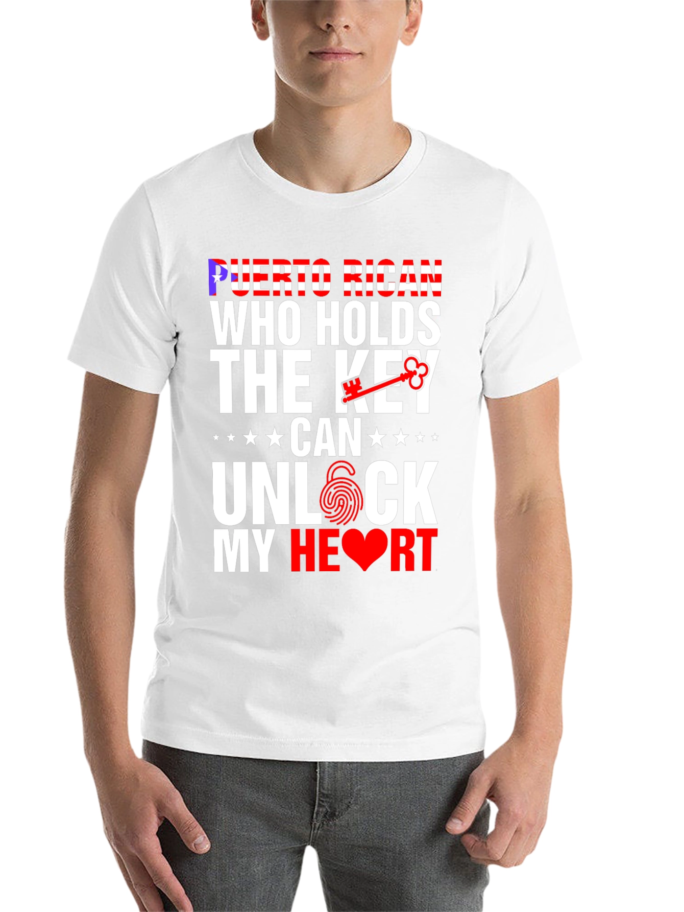 Black Puerto Rican Key to My Heart Graphic T-Shirt view 14