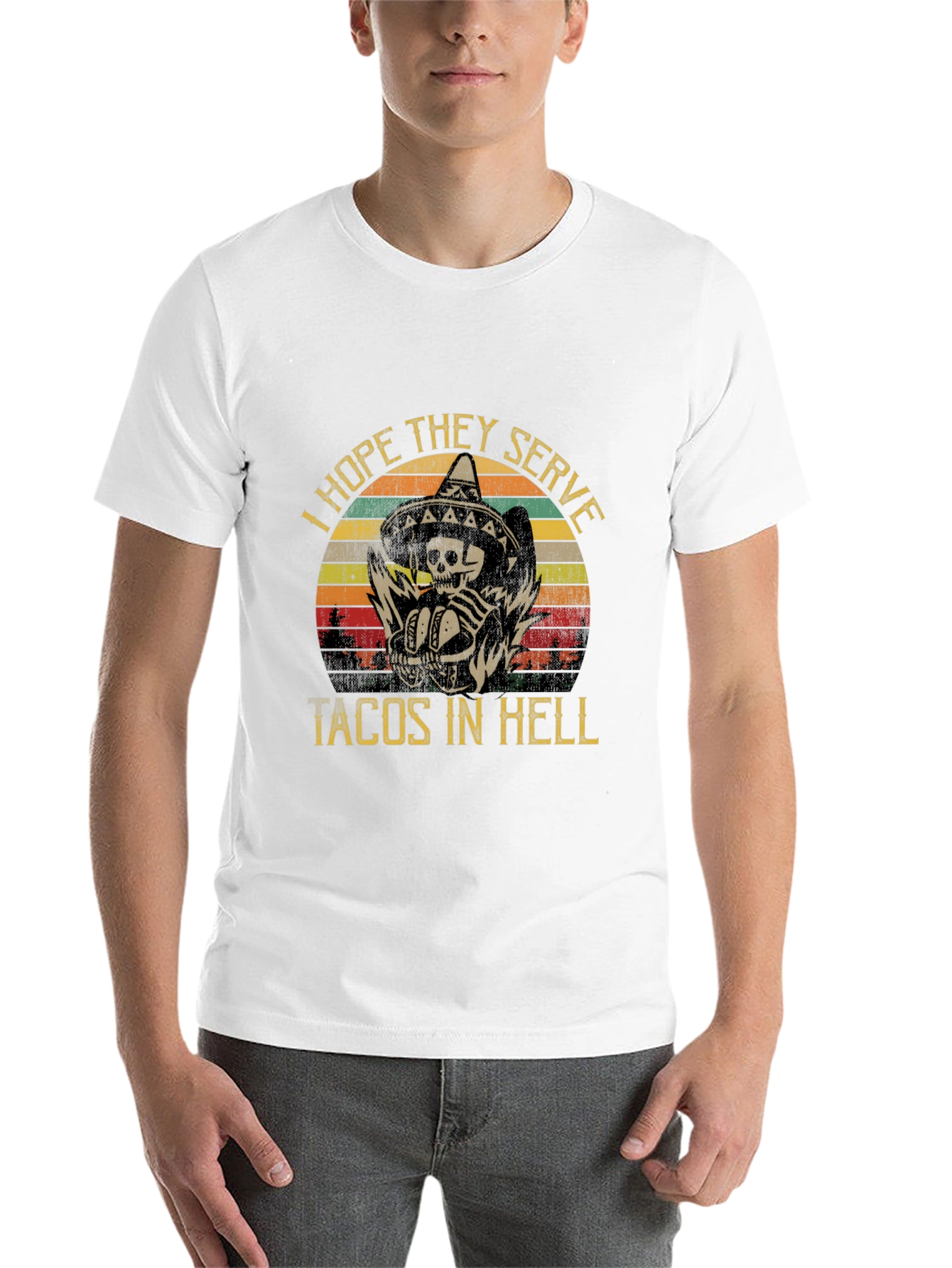 Black I Hope They Serve Tacos in Hell Graphic Tee view 14