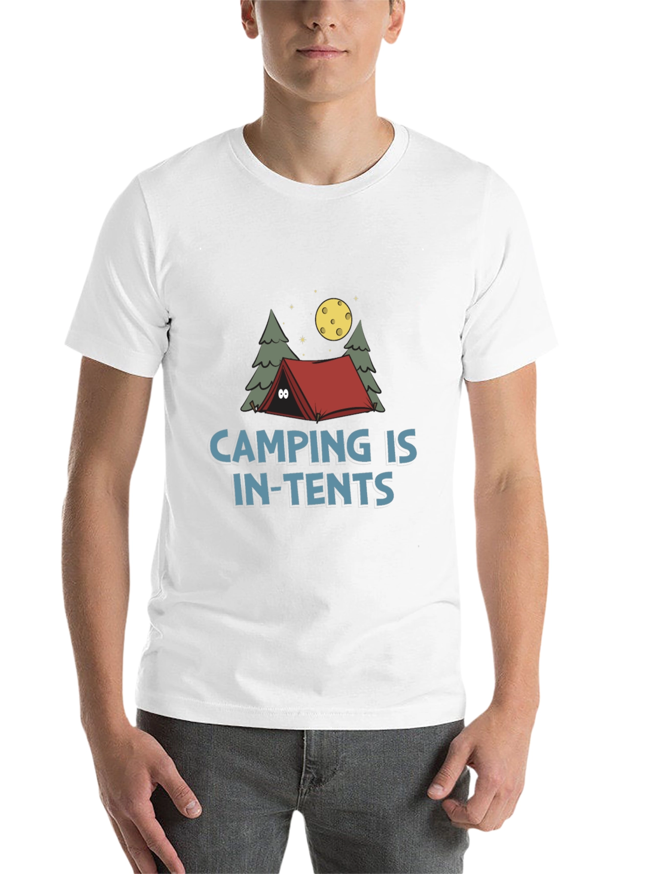 Black Camping Is In-Tents Funny Graphic Tee view 14