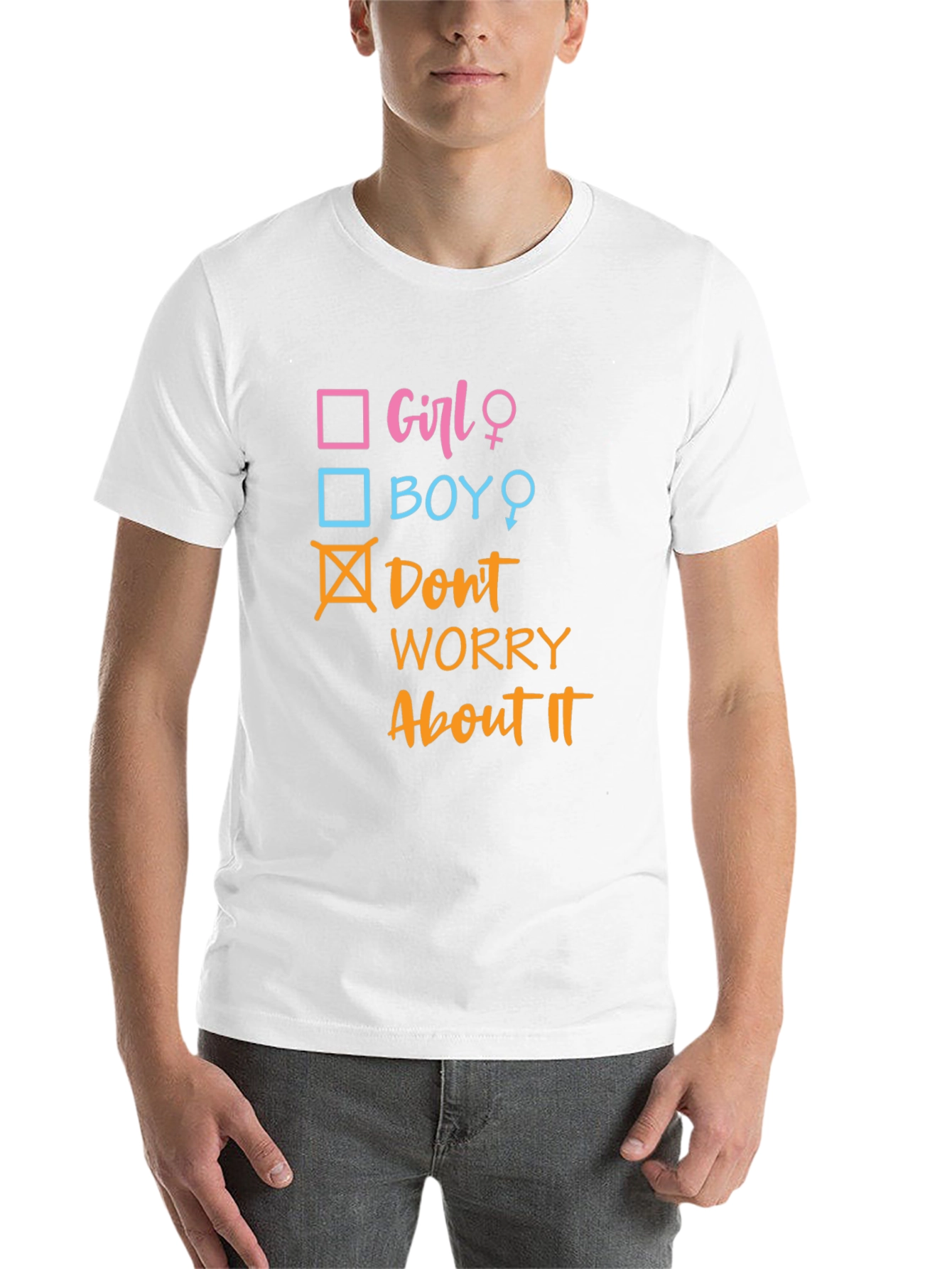 Black Funny Gender Reveal T-Shirt - Don't Worry About It! view 14