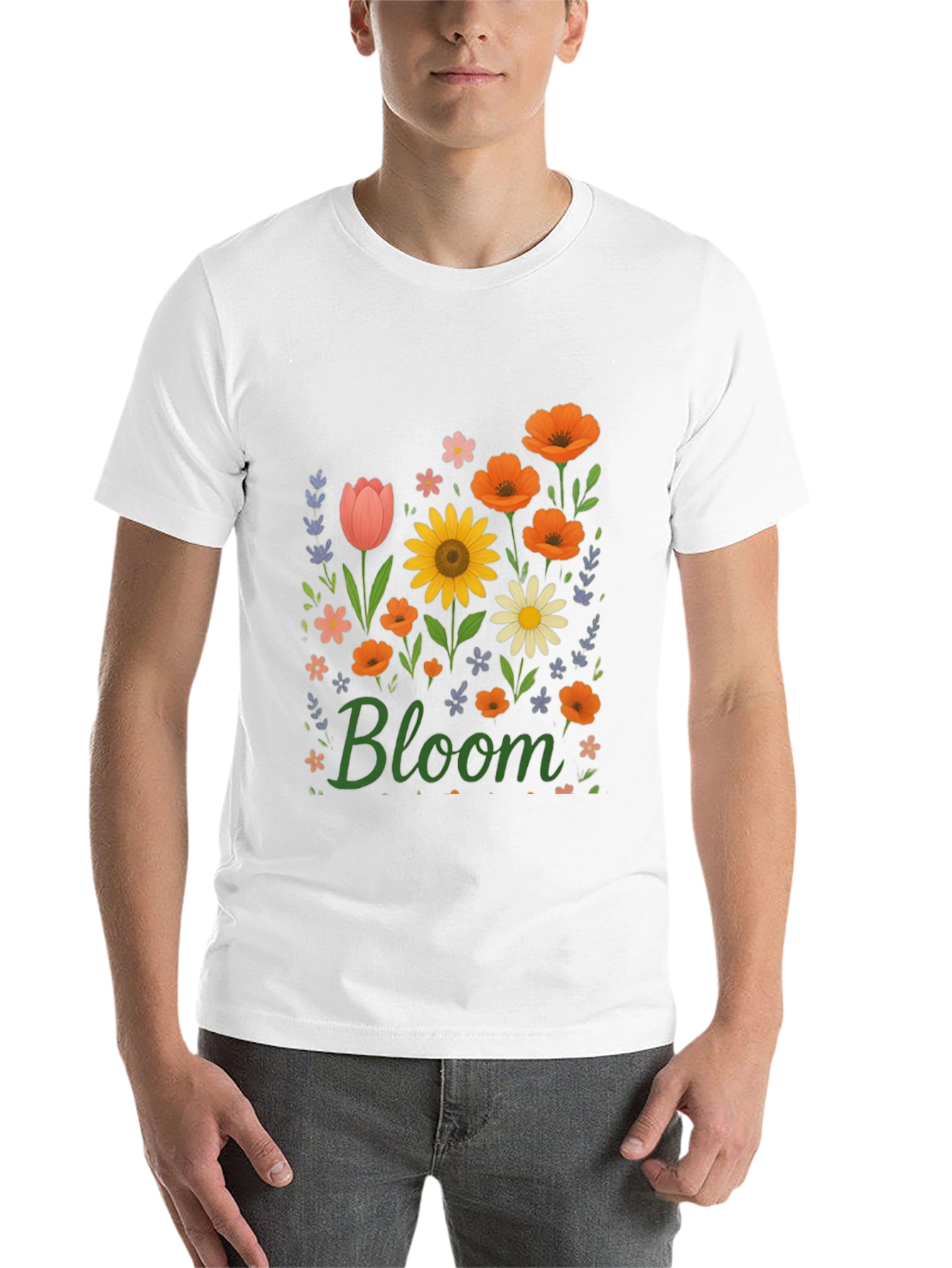 Black Bloom Floral Graphic T-Shirt - Black view 14