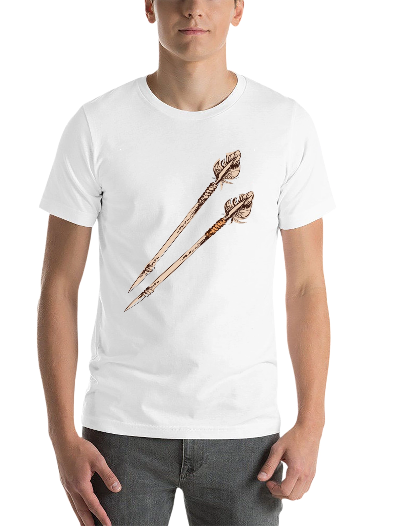 Black Arrow Graphic Tee - Unique Design, Black Shirt view 14
