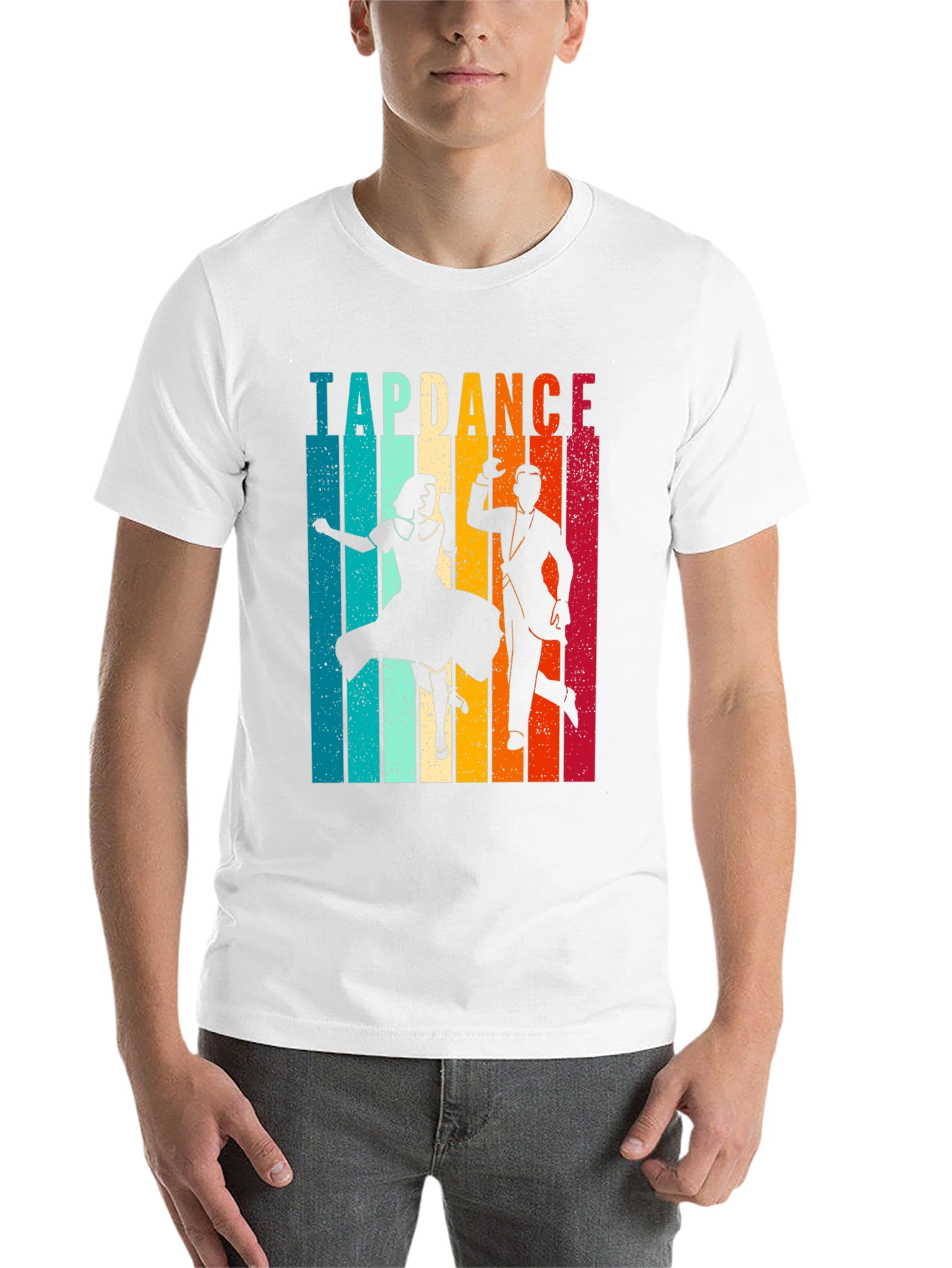 Black Retro Tap Dance T-Shirt - Vintage Dancer Tee view 14