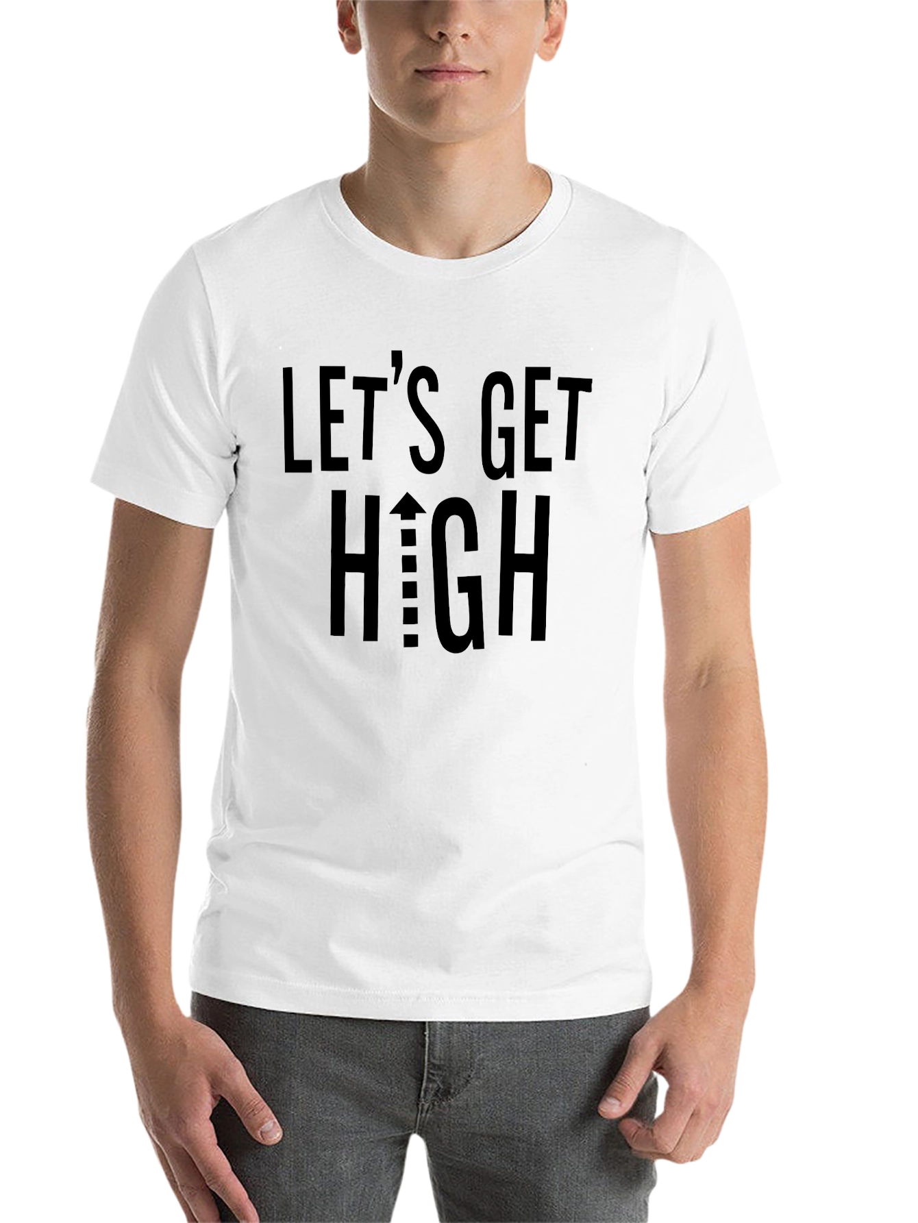 Black Let's Get High Black Graphic Tee view 14