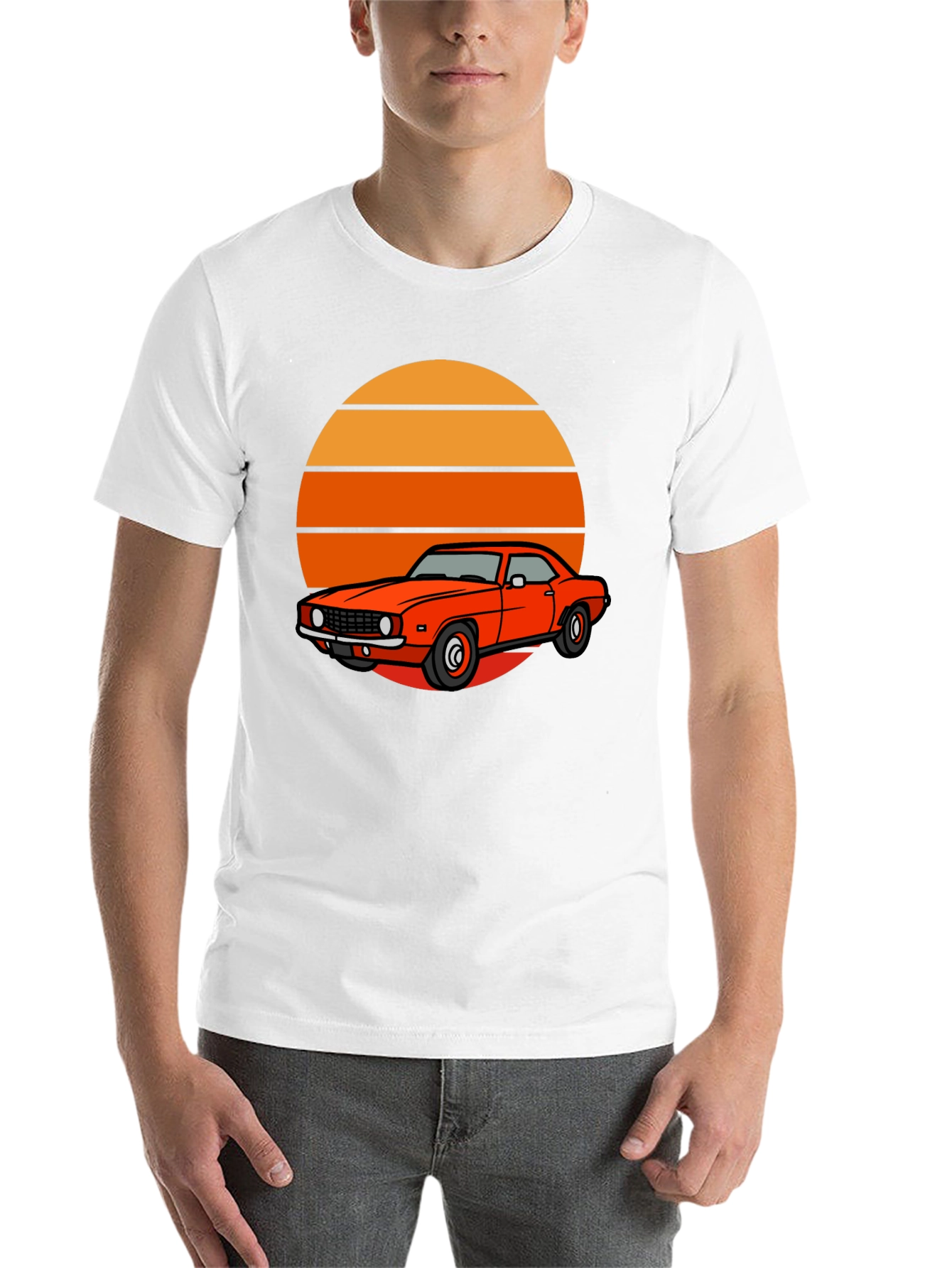 Black Retro Car Graphic Tee - Vintage Style view 14