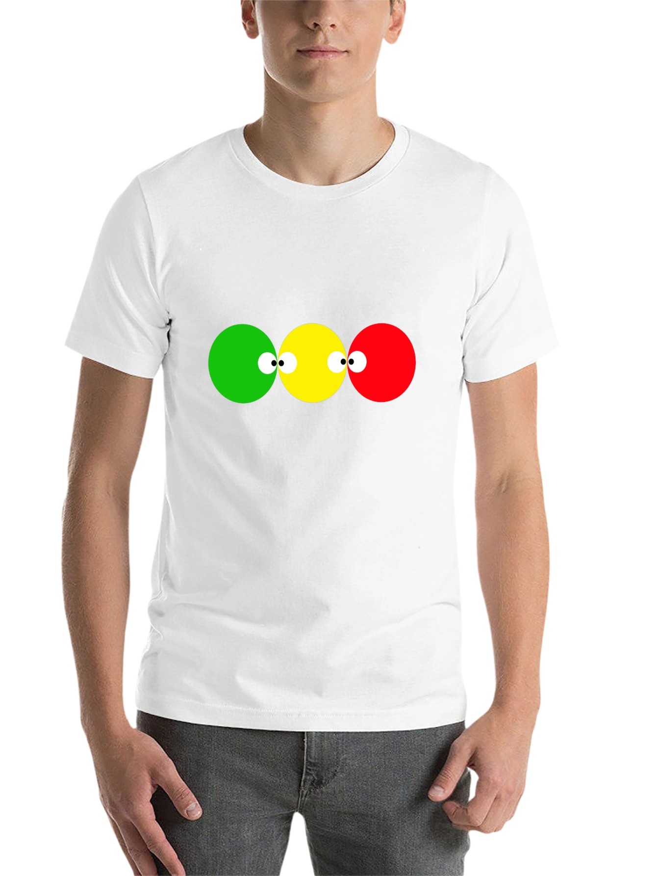 Black Funny Traffic Light T-Shirt view 14