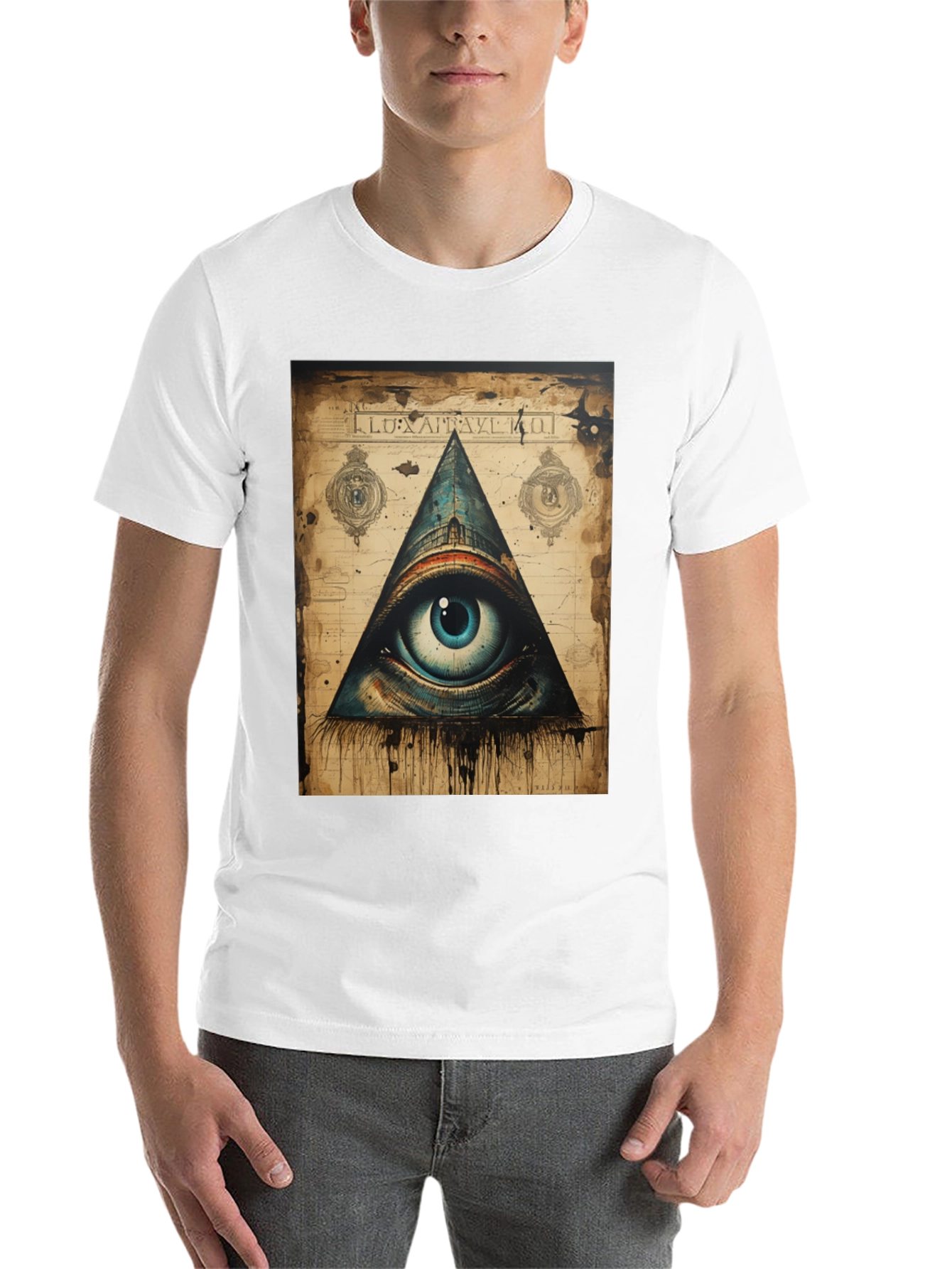 Black All Seeing Eye Graphic Tee view 14