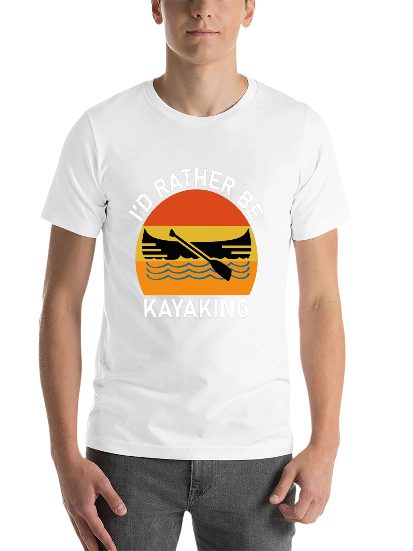 Black Kayaking Graphic T-Shirt view 14
