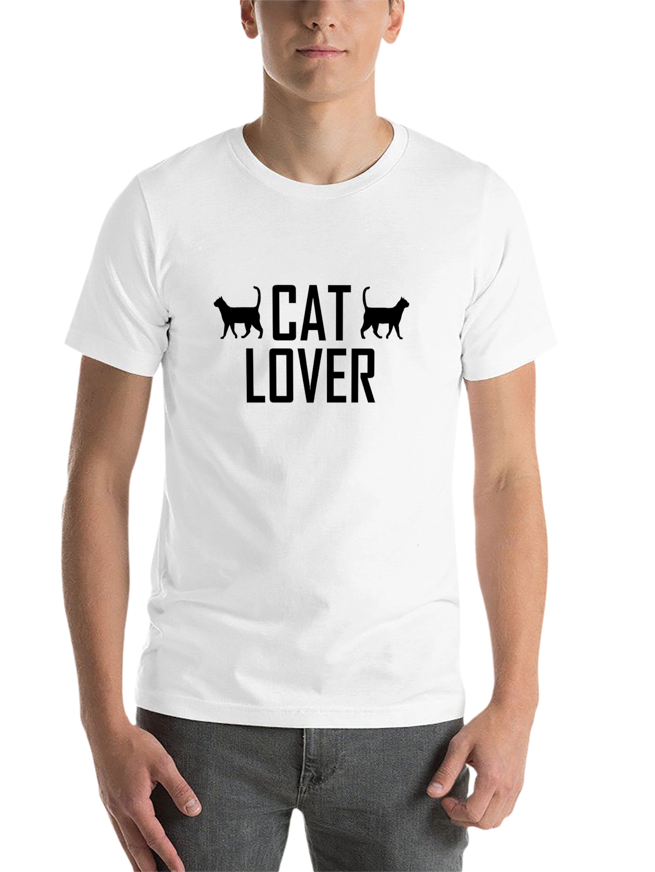 Black Cat Lover T-Shirt - Unisex Black Tee view 14