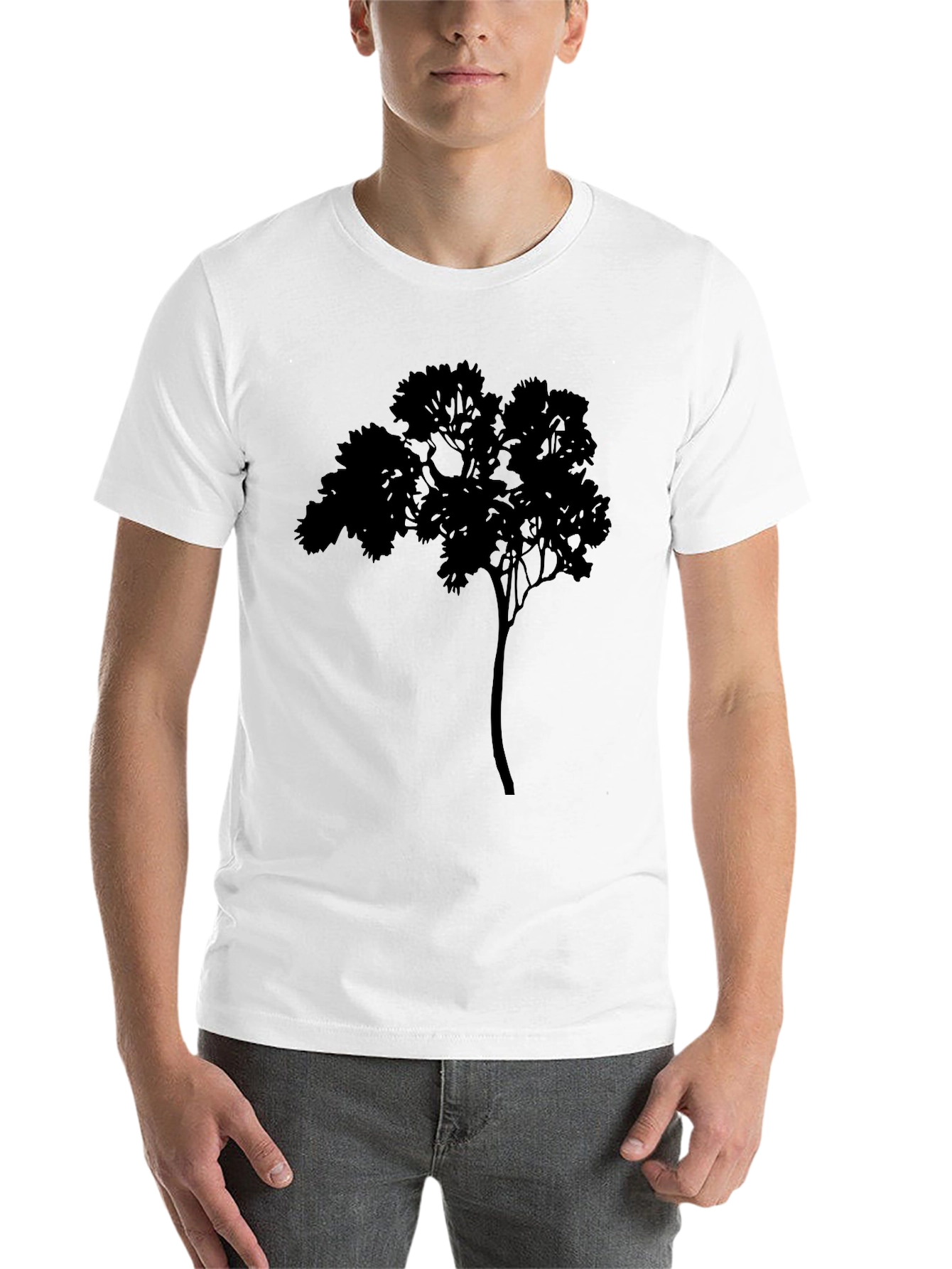 Black Black Tree Silhouette Graphic Tee - Mens view 14