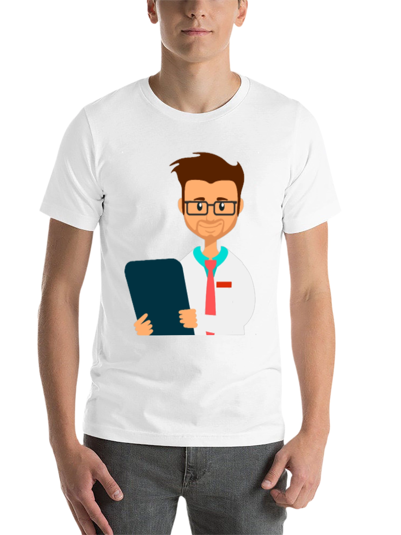 Black Cartoon Doctor Graphic Tee view 14