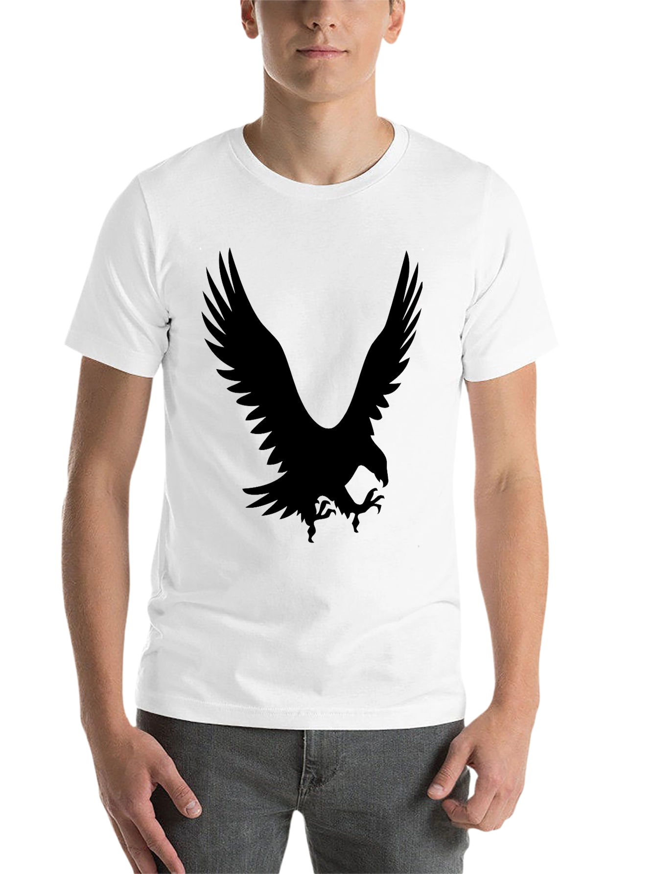 Black Black Eagle Graphic T-Shirt - Stylish Men's Tee view 14