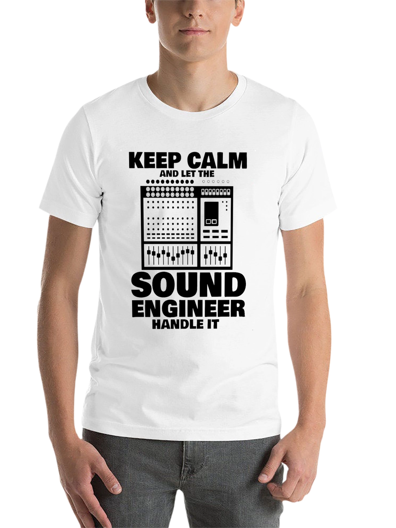 Black Sound Engineer T-Shirt - Keep Calm and Handle It view 14