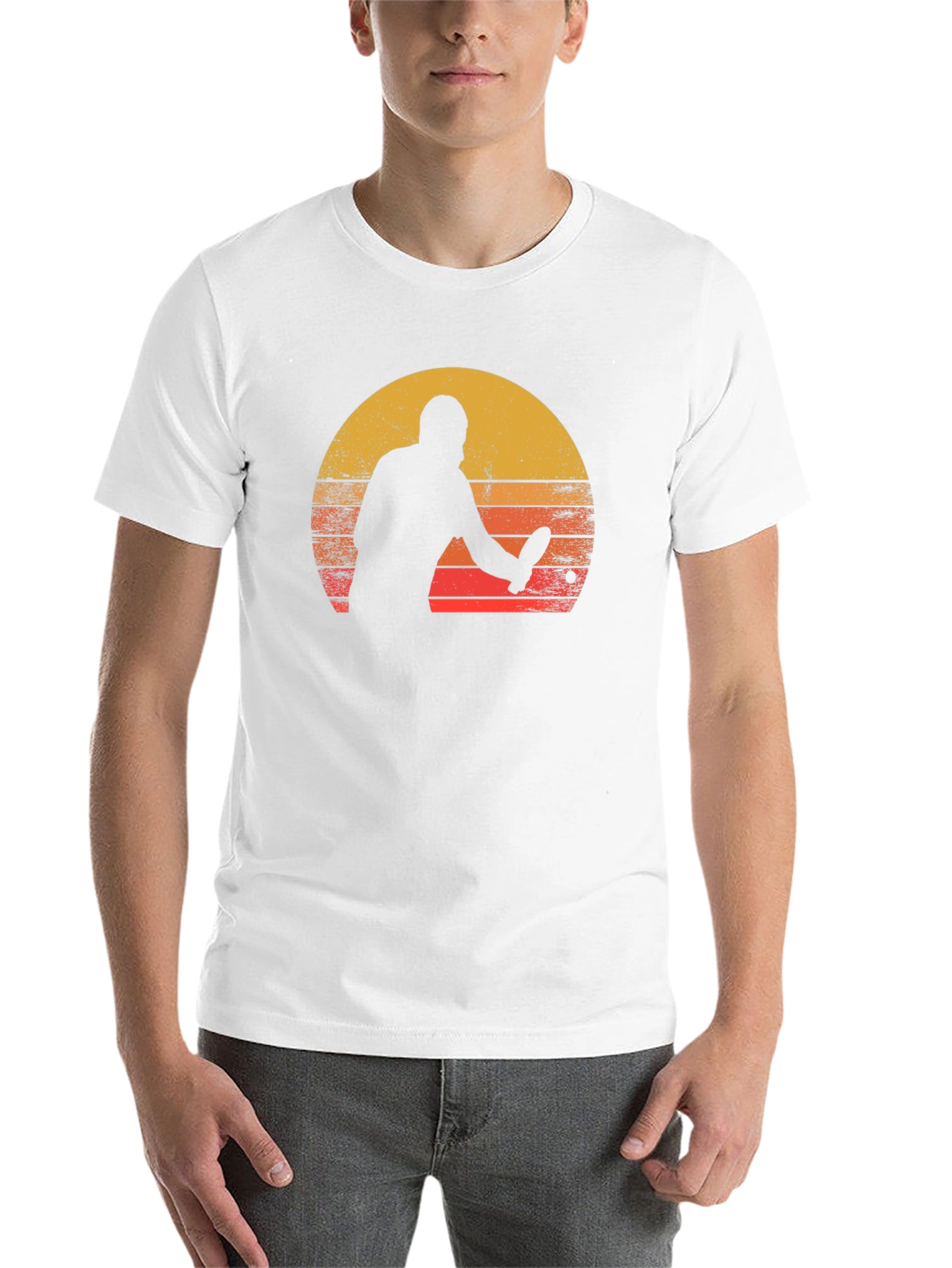 Black Retro Table Tennis Sunset Graphic Tee view 14