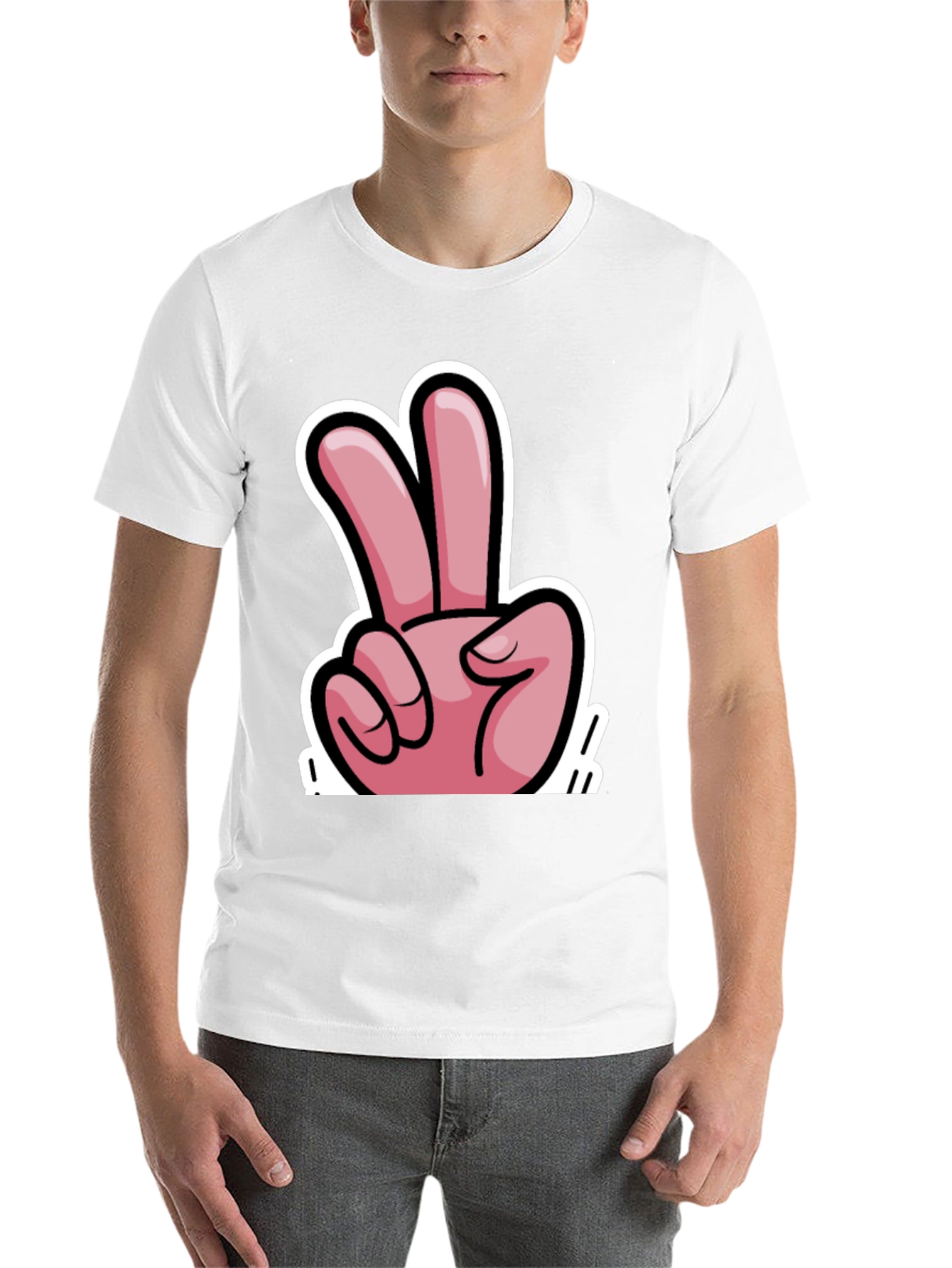 Black Peace Sign Graphic T-Shirt - Black view 14