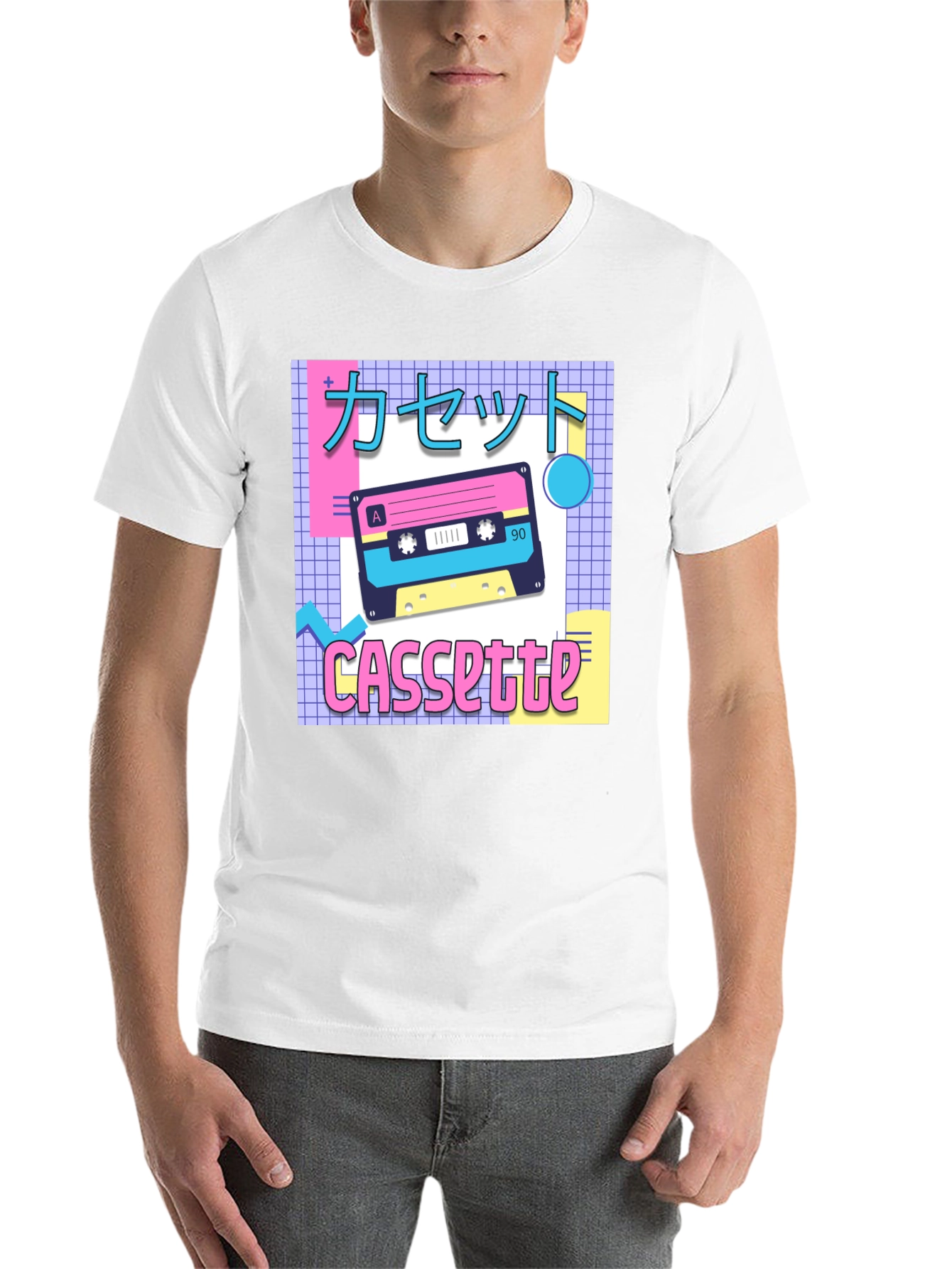 Black Retro Cassette Tape T-Shirt - 90s Aesthetic view 14
