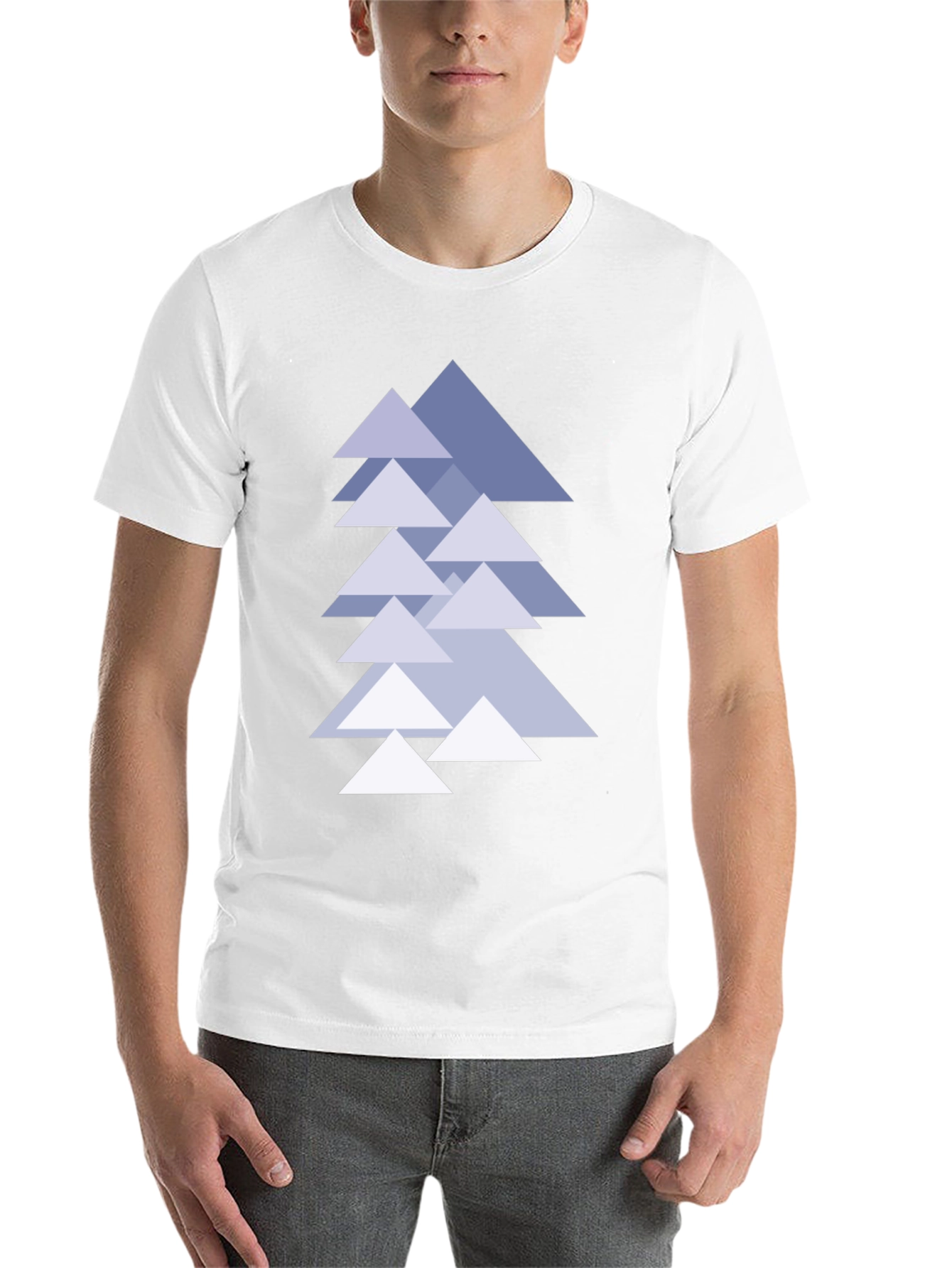 Black Geometric Tree T-Shirt - Modern Minimalist Design view 14