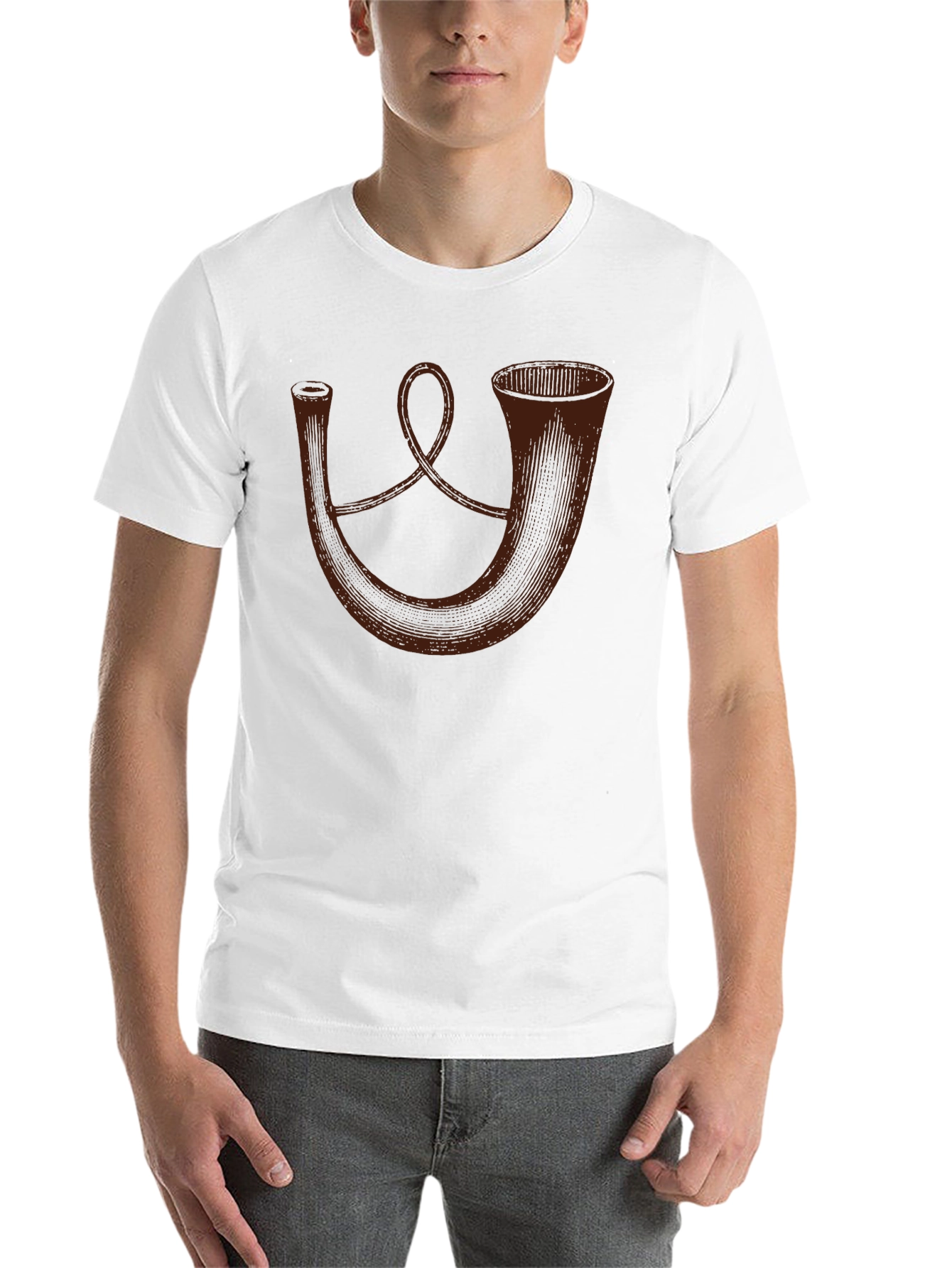 Black Vintage Horn T-Shirt - Unique Design view 14