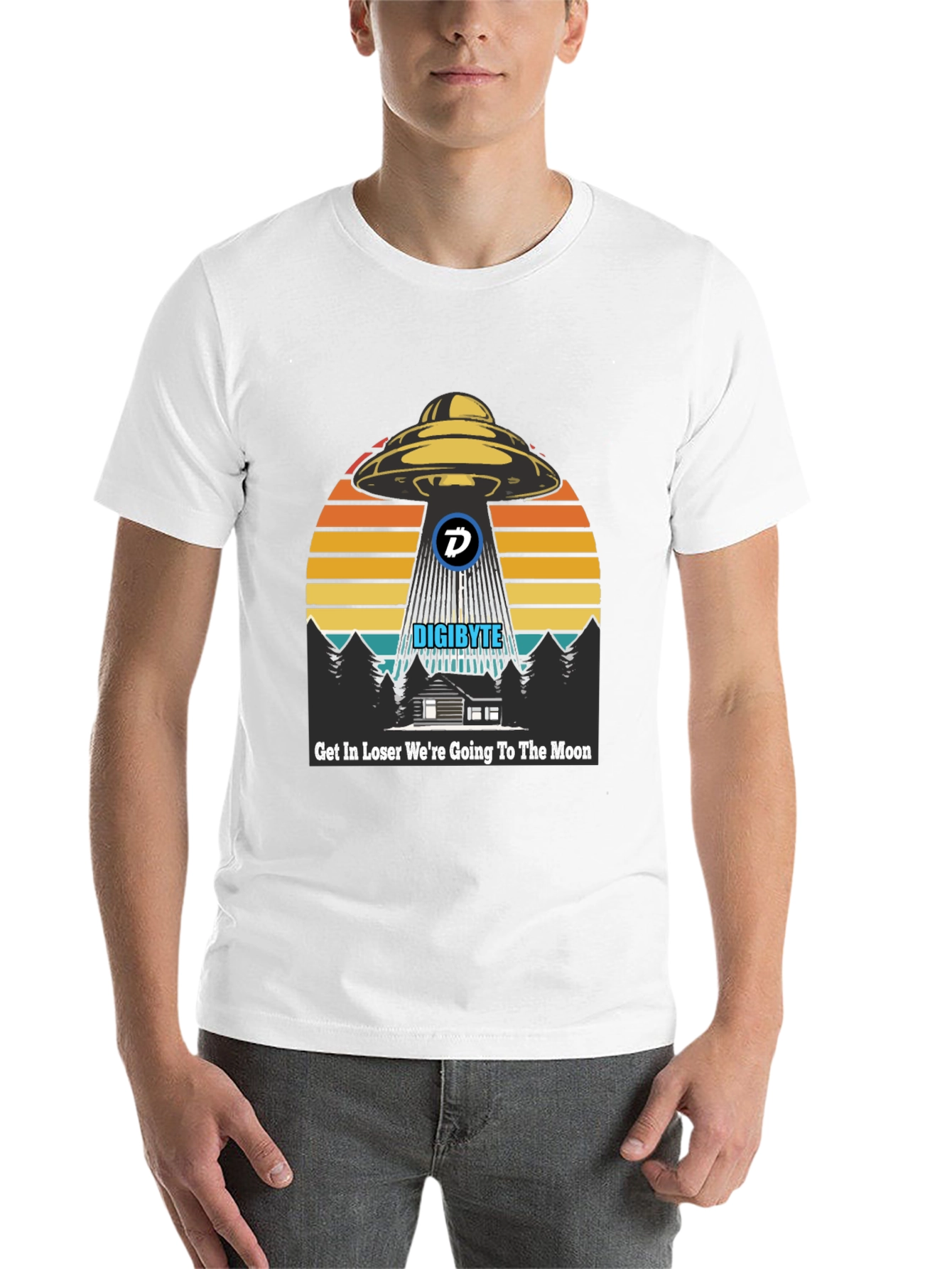 Black Digibyte UFO Abduction T-Shirt - Crypto Humor Tee view 14