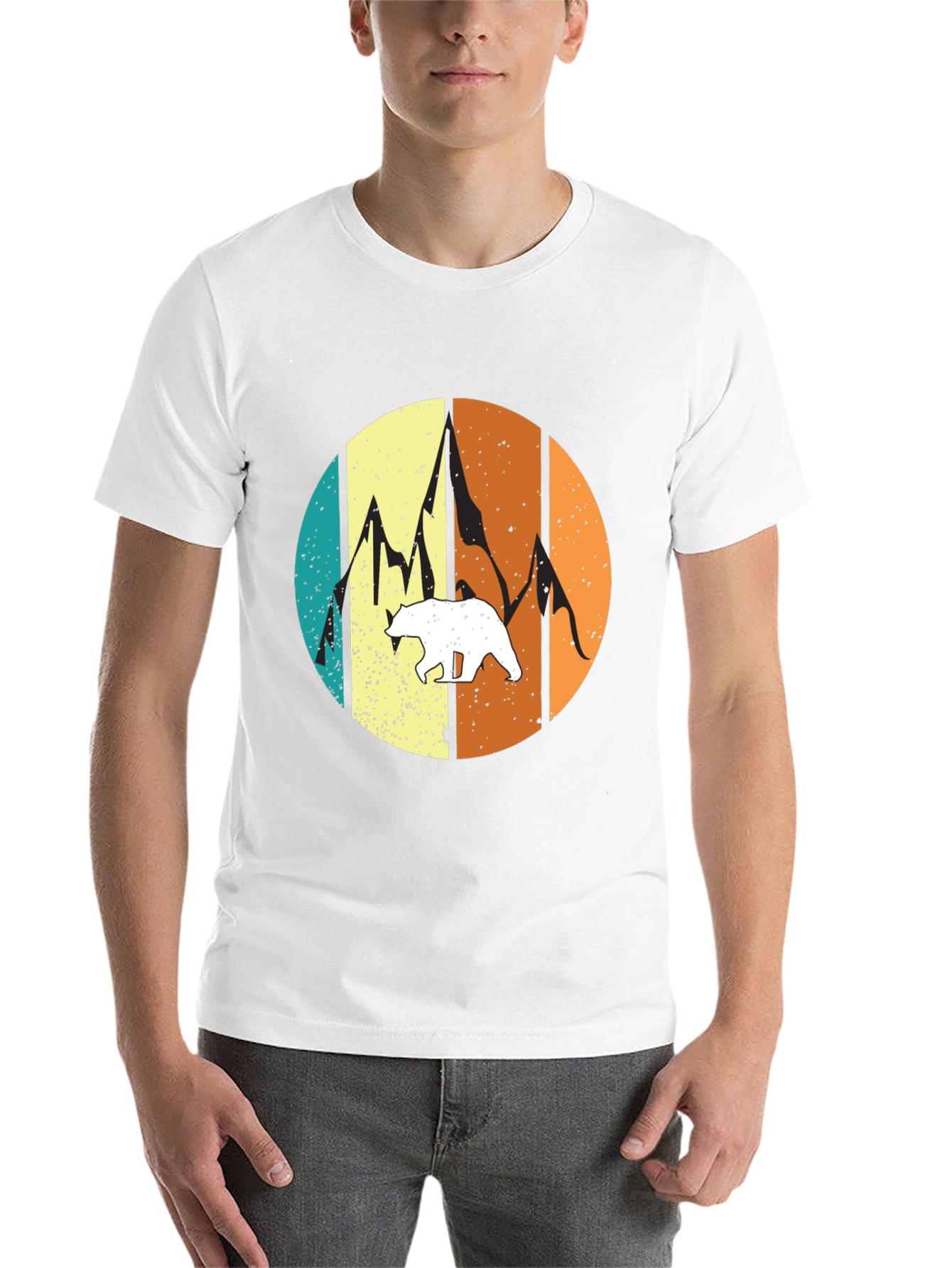 Black Vintage Bear Mountain Graphic Tee - Black view 14