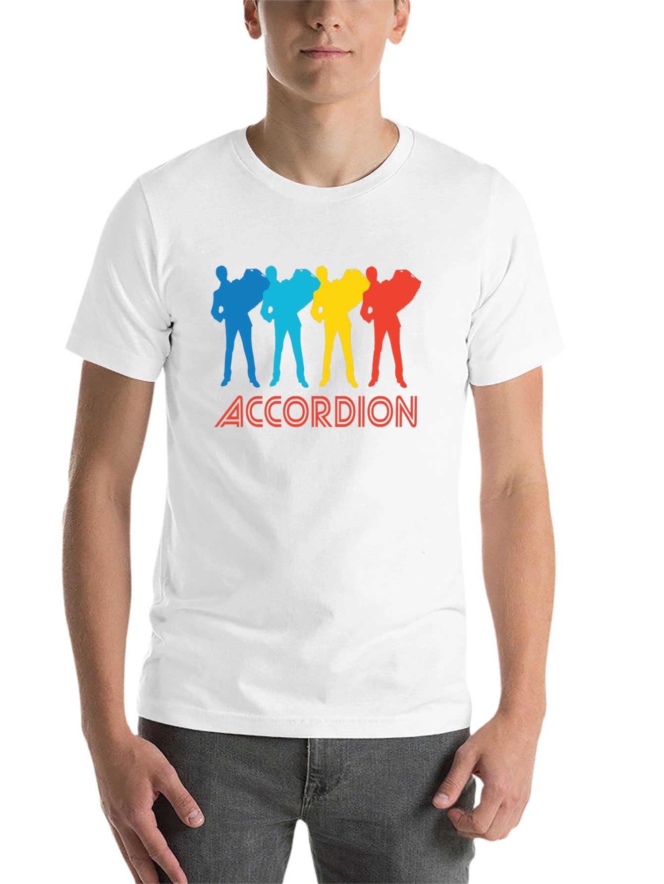 Black Accordion Player Graphic Tee - Black Cotton view 14
