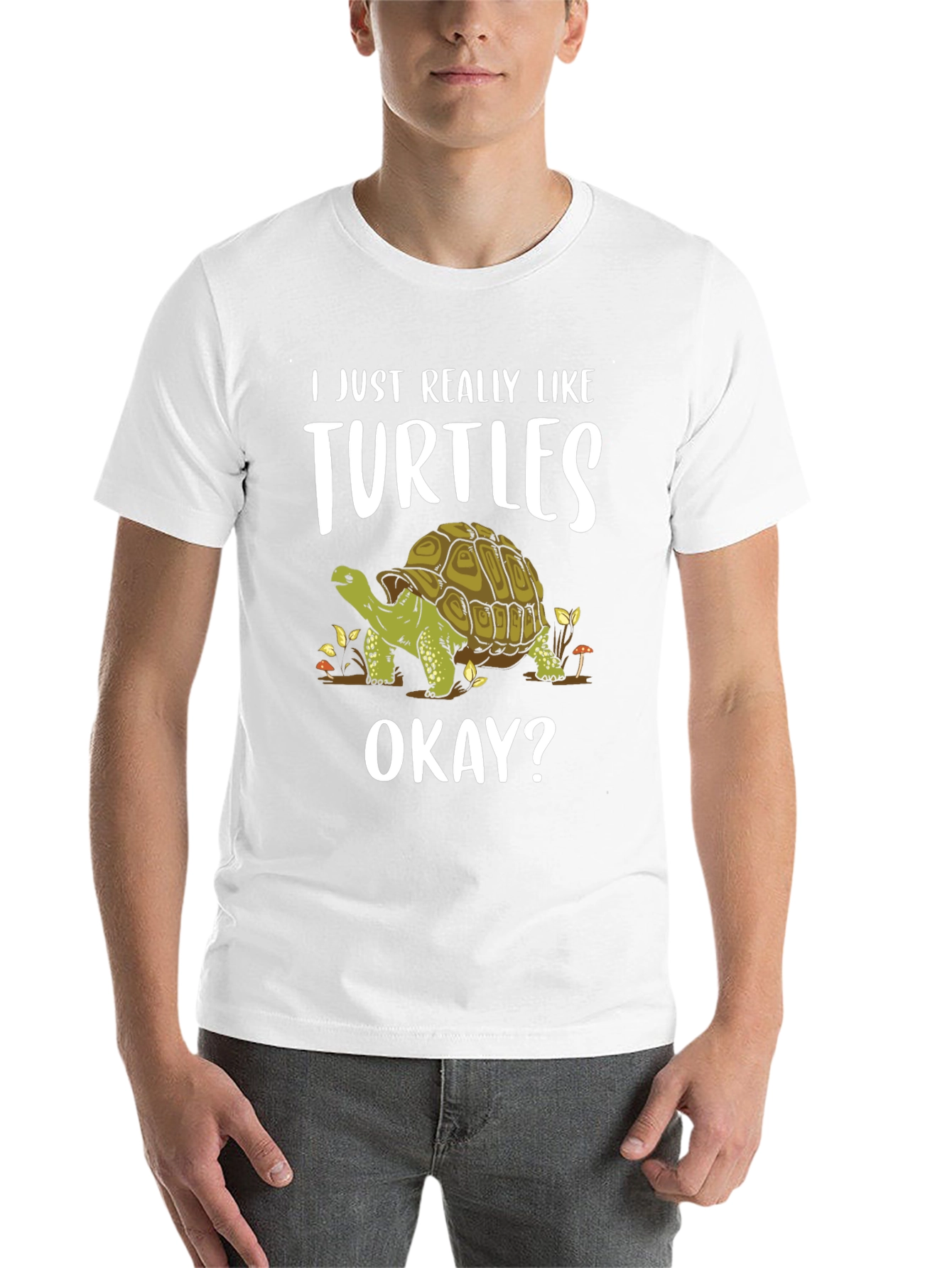 Black Turtle Lover Tee - I Just Really Like Turtles Okay? T-Shirt view 14