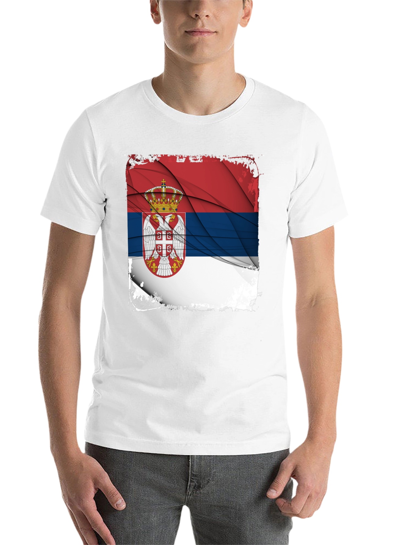 Serbian Flag Graphic T-Shirt - 14