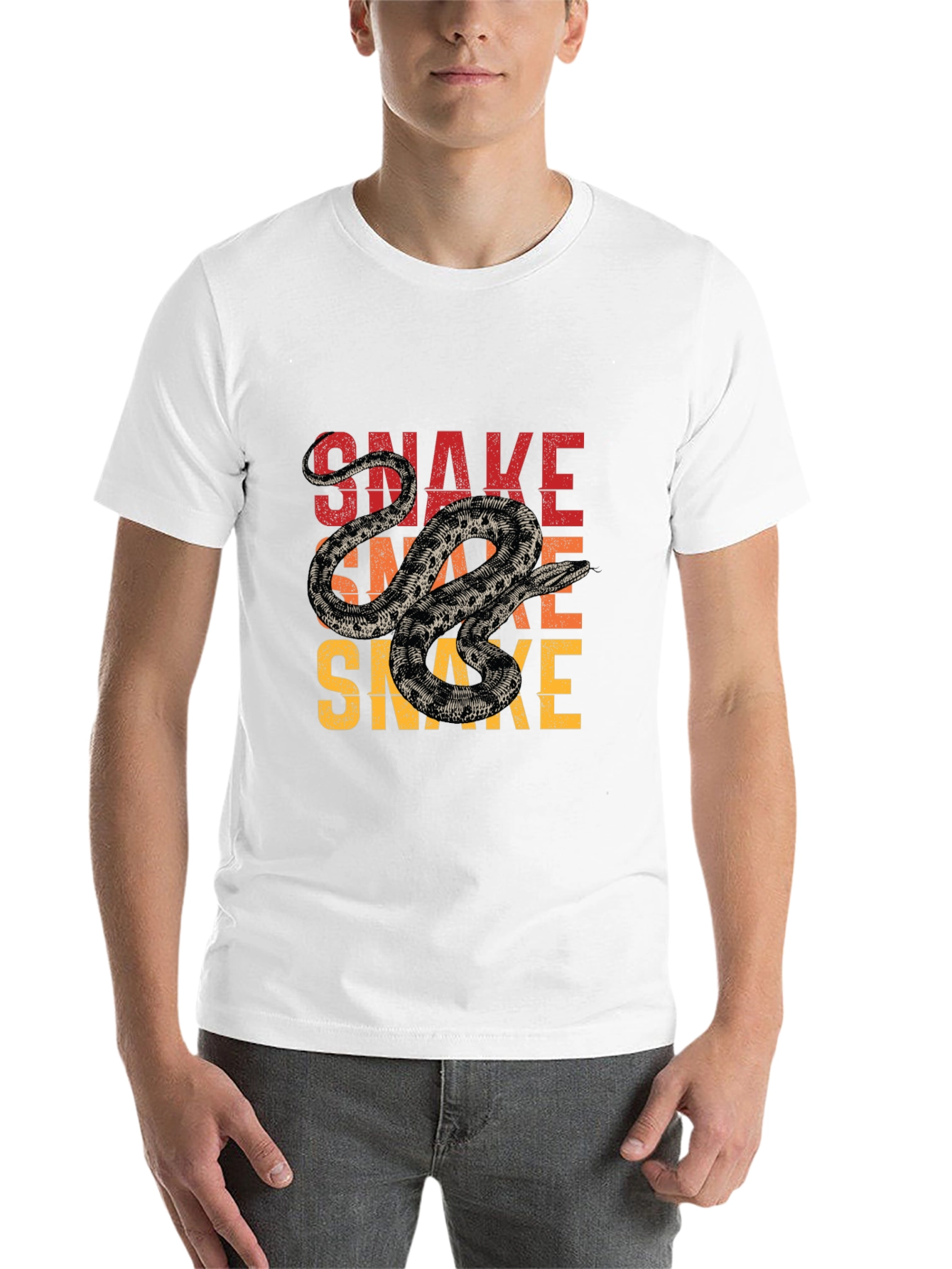 Black Snake T-Shirt - Vintage Graphic Tee view 14