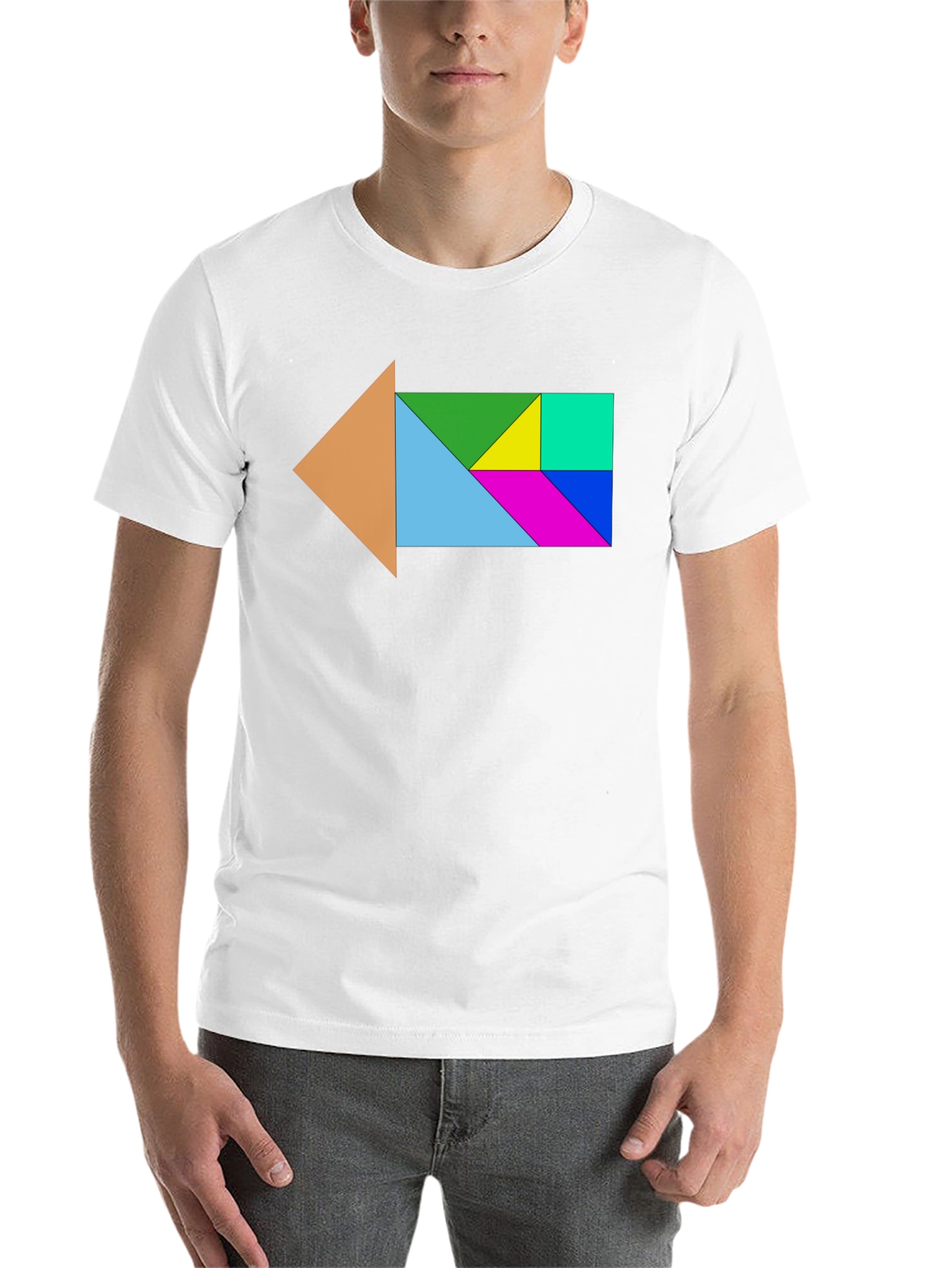 Tangram Arrow T-Shirt - Geometric Design - 14