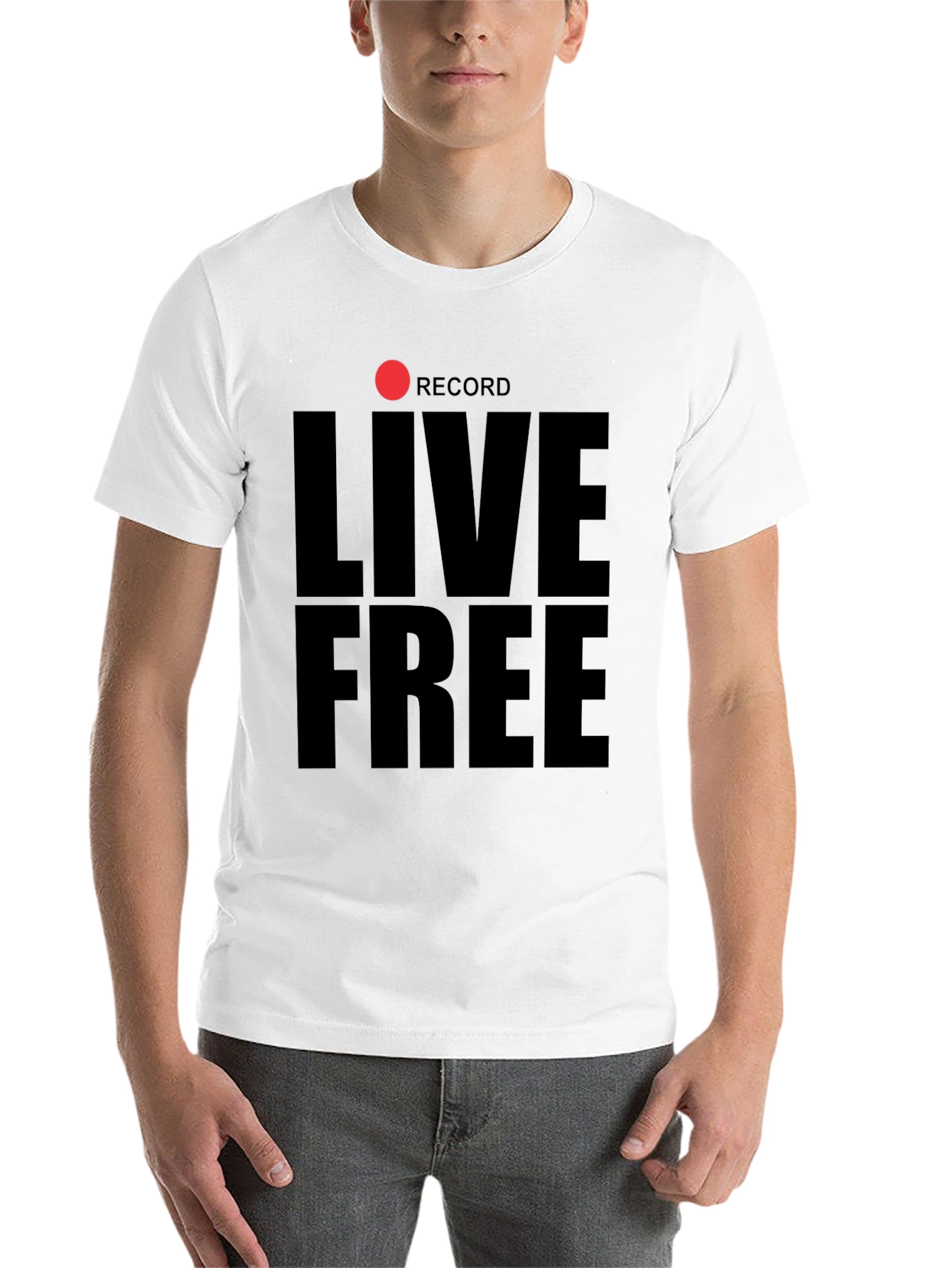 Black Live Free Record Black T-Shirt view 14