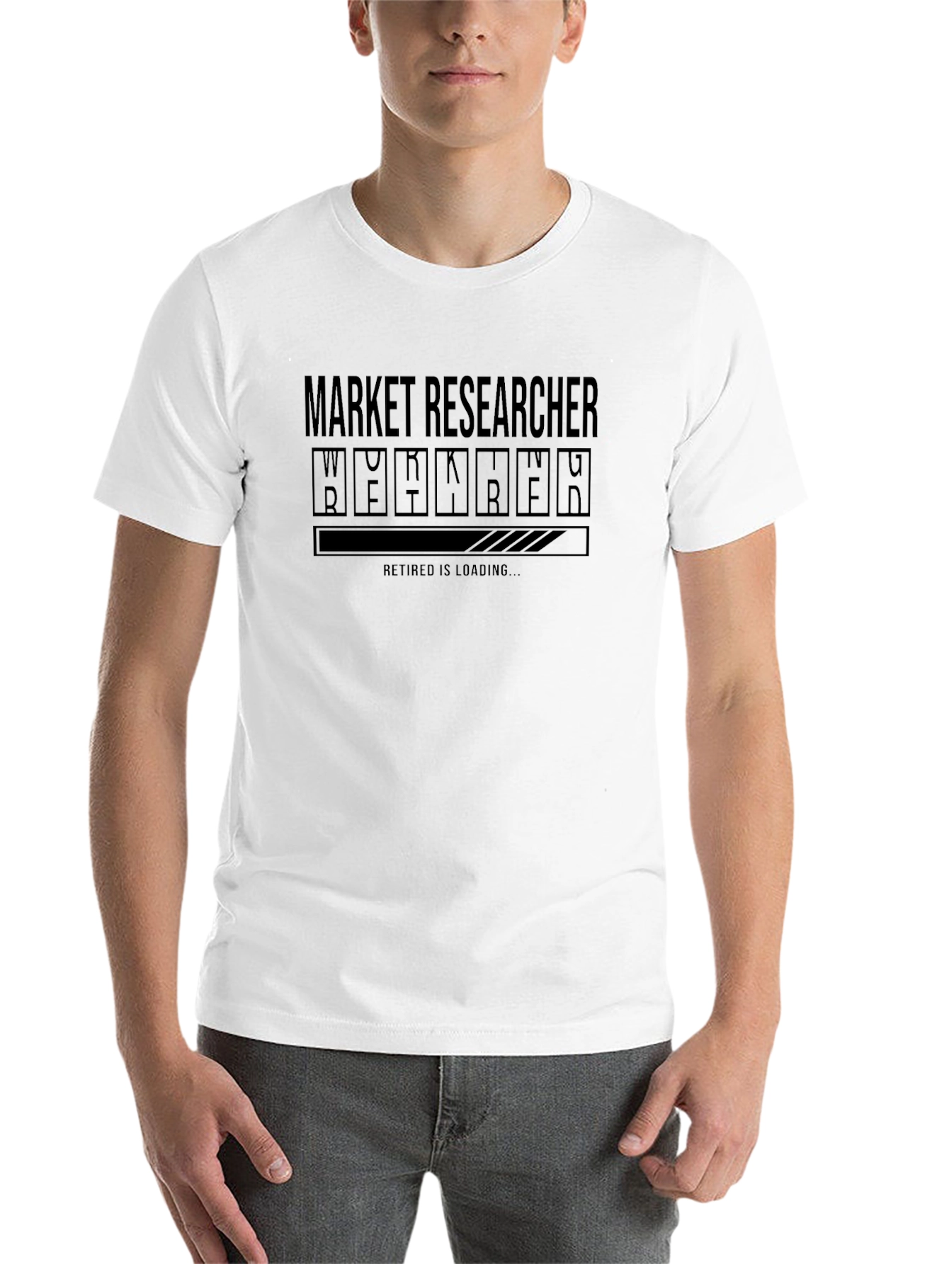 Black Market Researcher Retirement Loading T-Shirt view 14