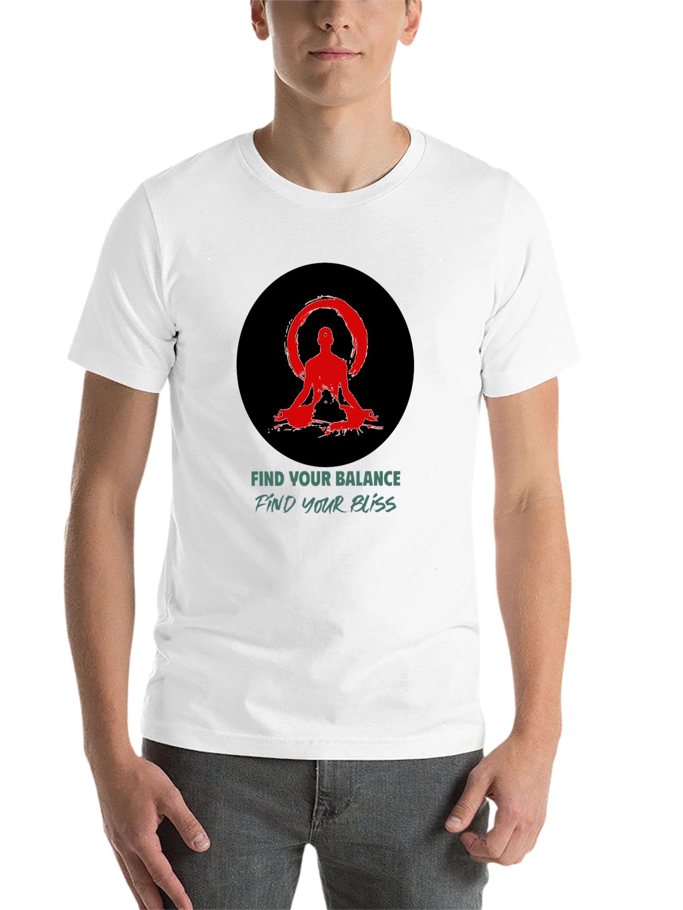 Black Balance & Bliss T-Shirt - Yoga Meditation Tee view 14