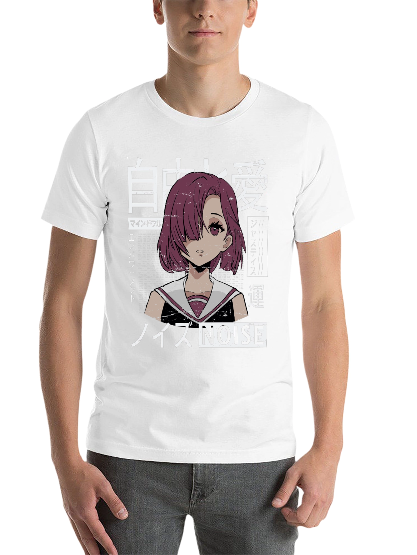 Black Anime Girl Graphic Tee - Japanese Aesthetic Shirt view 14