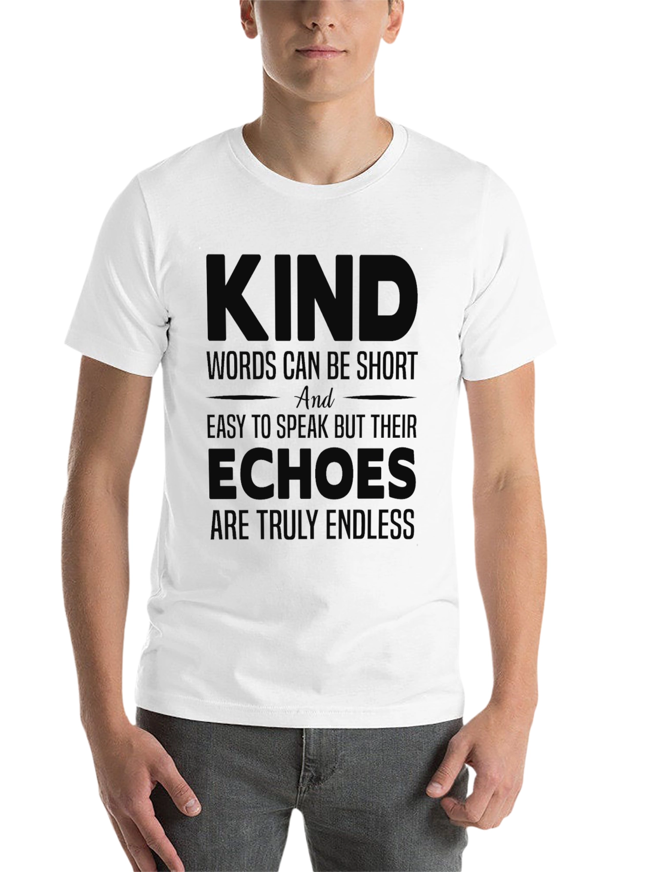 Black Kind Words Echo T-Shirt view 14