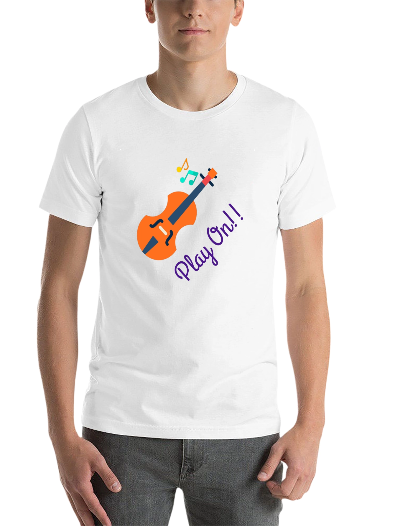 Black Play On! Musical Instrument T-Shirt view 14
