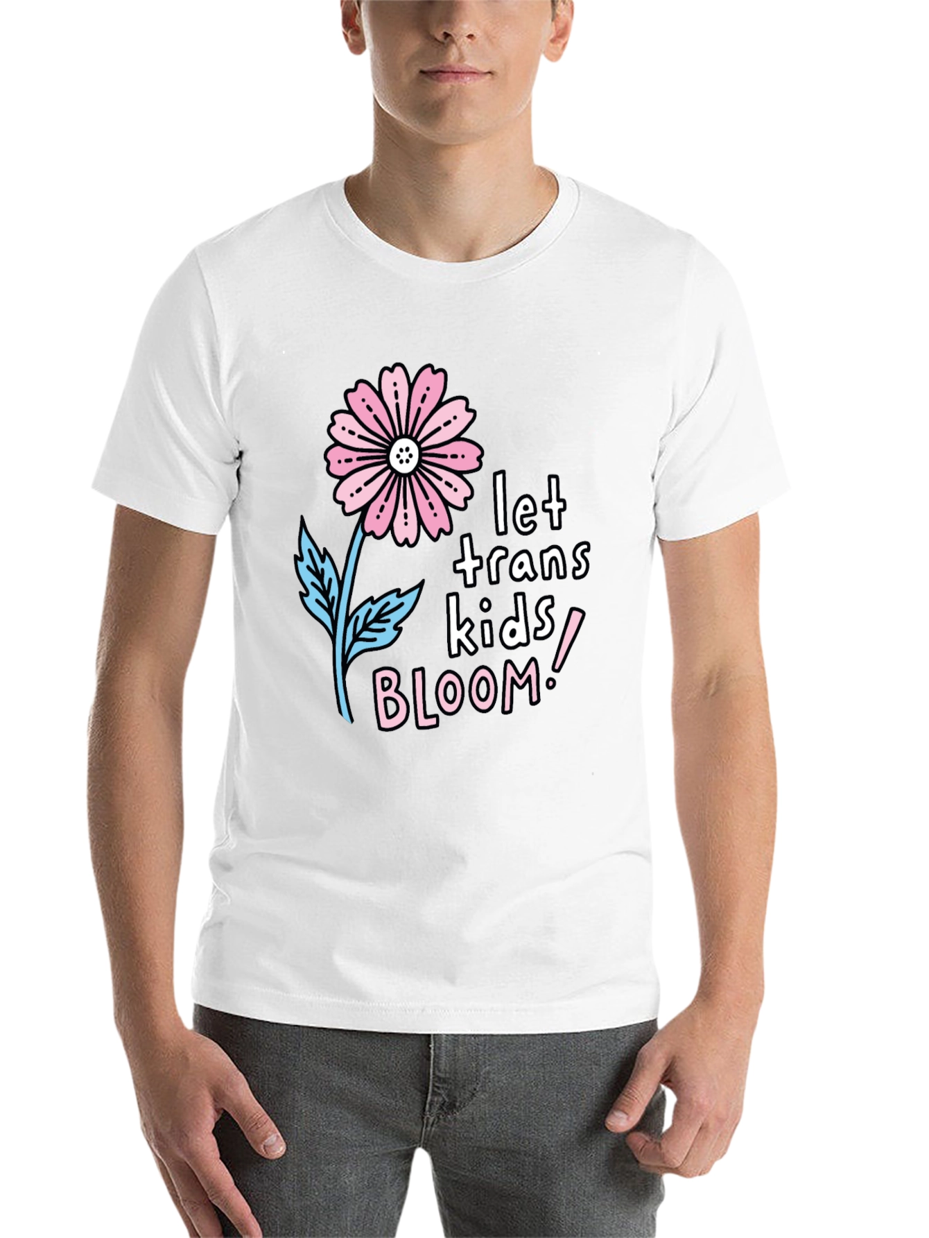 Black Let Trans Kids Bloom Graphic Tee - Black view 14