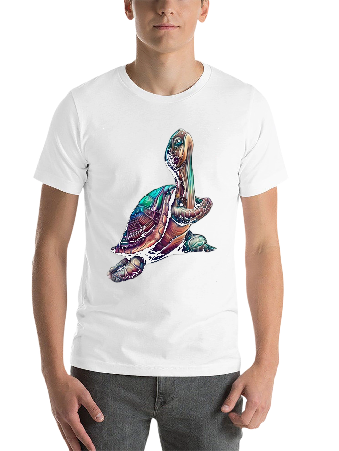 Black Turtle Graphic Tee - Cool Sea Turtle T-Shirt view 14