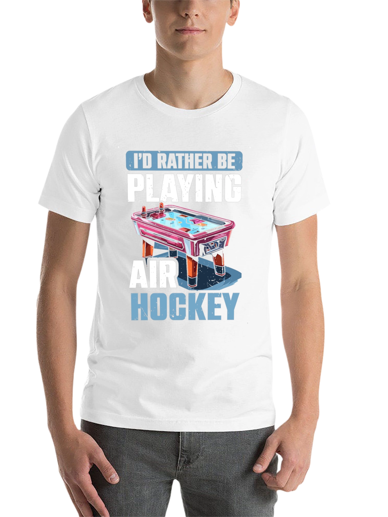 Air Hockey Fan T-Shirt: I'd Rather Be Playing Tee - 14
