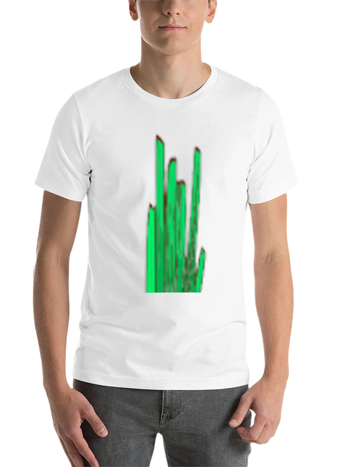 Black Green Graphic Black T-Shirt view 14