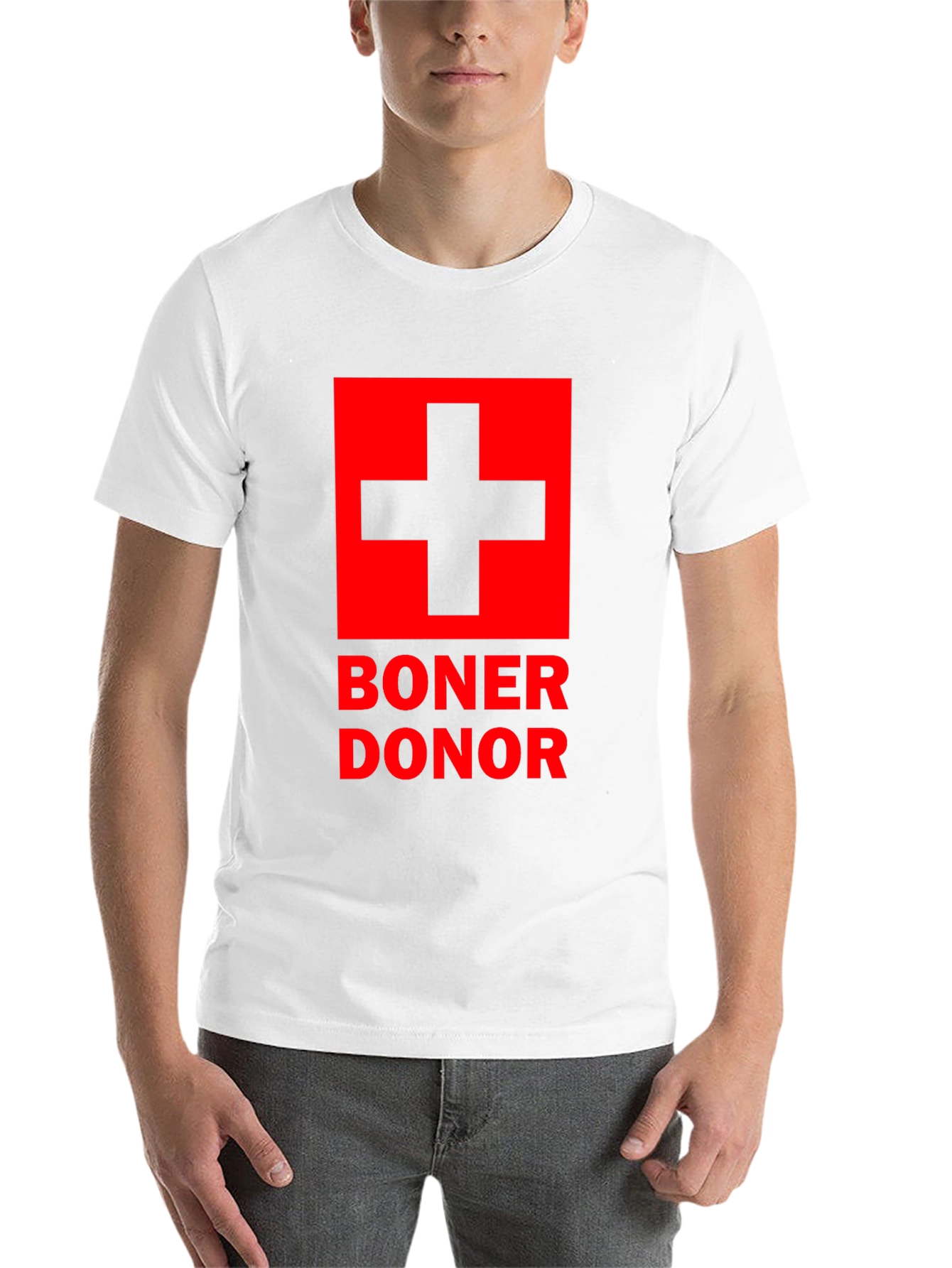 Black Boner Donor Graphic T-Shirt - Red Cross view 14