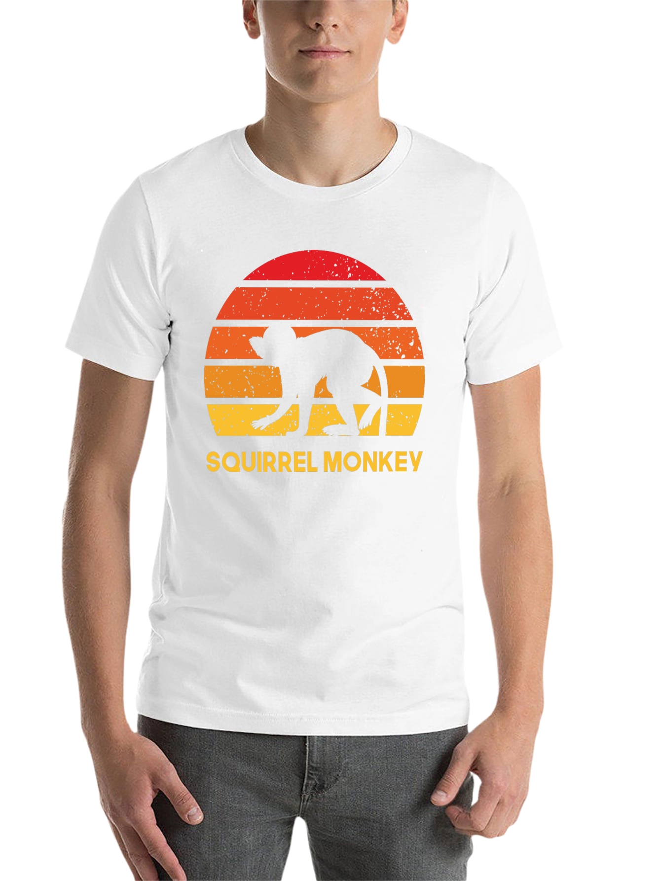 Black Squirrel Monkey Sunset Graphic Tee view 14