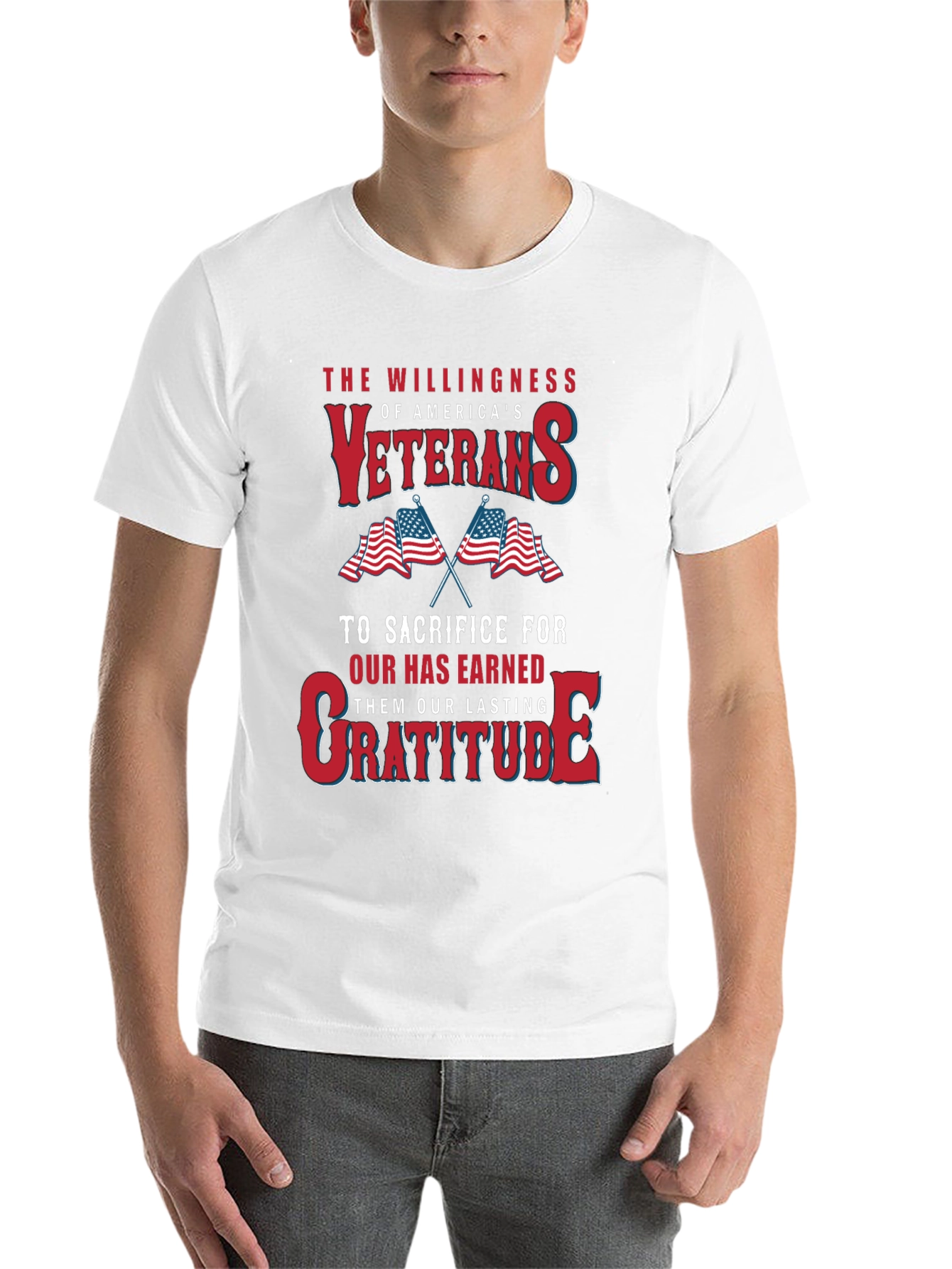 Veterans Gratitude T-Shirt: Patriotic USA Design - 14