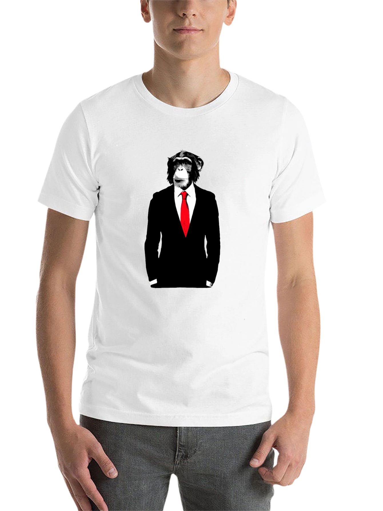 Black Chimpanzee Suit Graphic Tee view 14