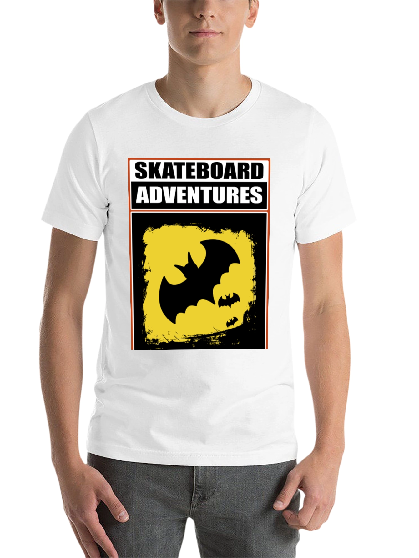 Black Skateboard Adventures Bat T-Shirt - Black view 14