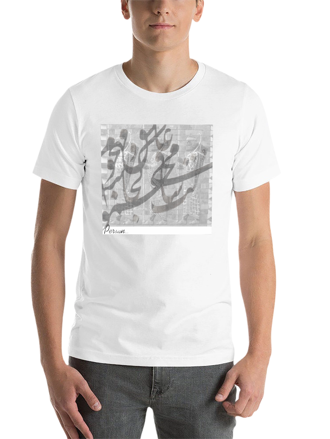 Black Persian Calligraphy Graphic T-Shirt - Unisex view 14