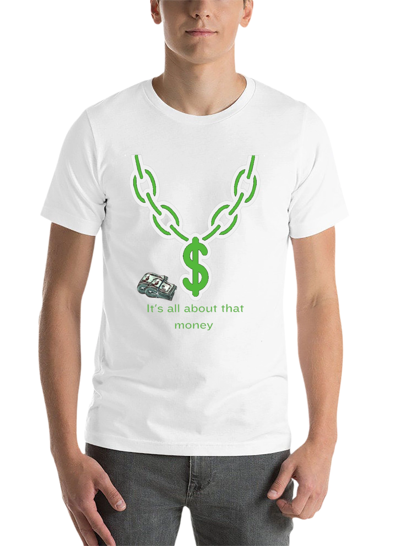It's All About That Money Chain Graphic T-Shirt - 14