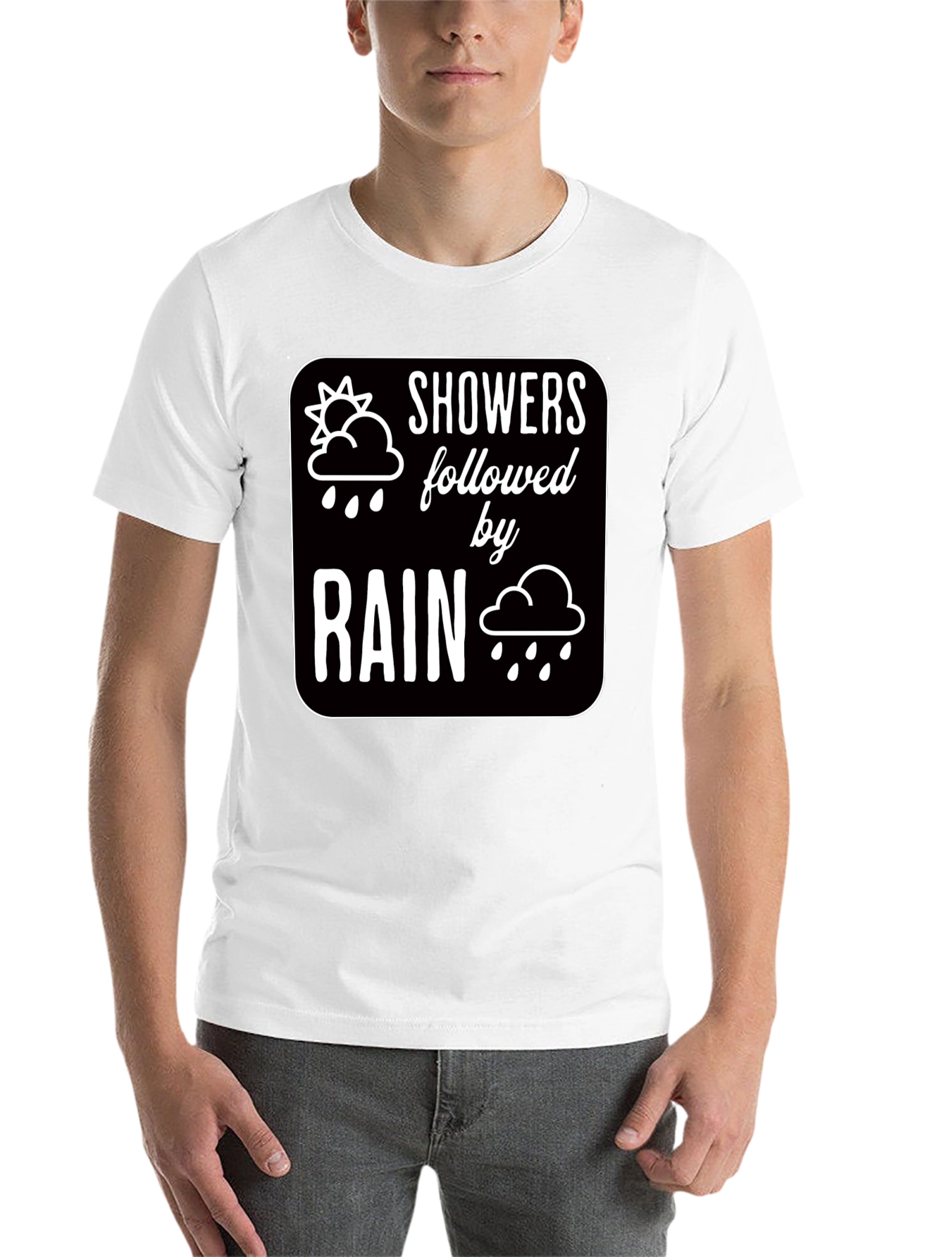 Black Showers Followed by Rain Graphic Black T-Shirt view 14