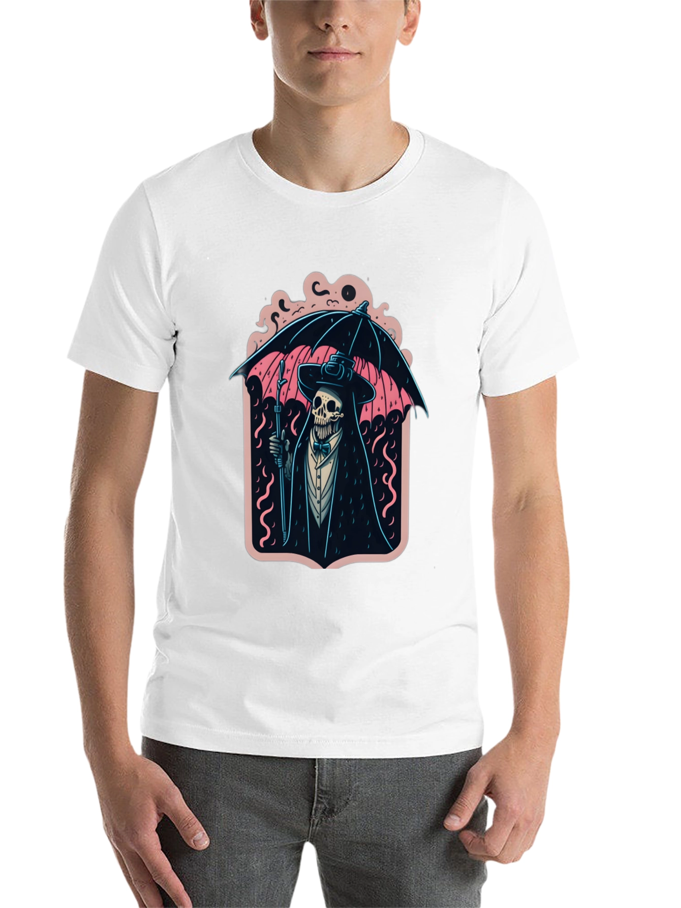 Black Grim Reaper Umbrella Graphic Tee view 14