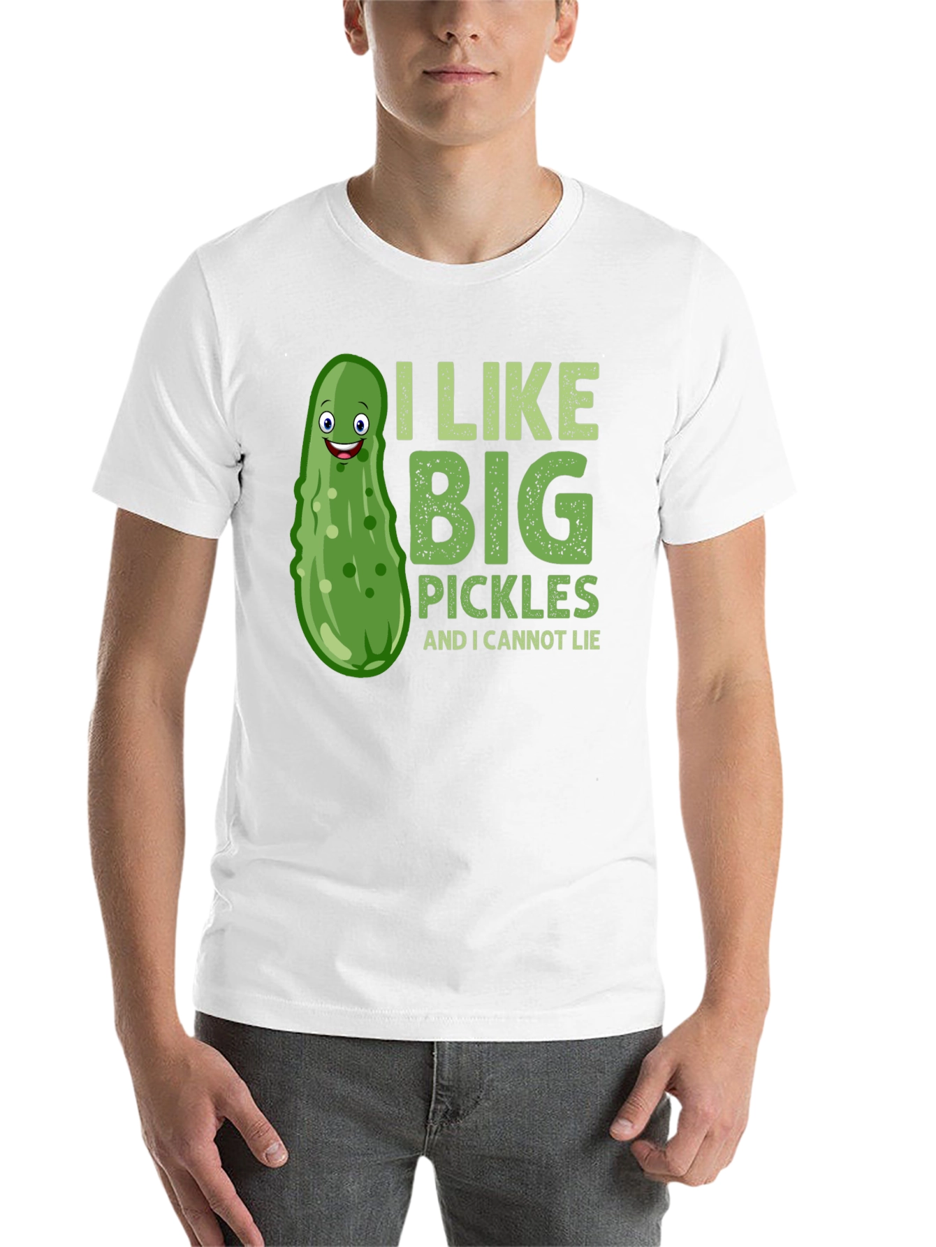 Black Funny Pickle T-Shirt - I Like Big Pickles Tee view 14